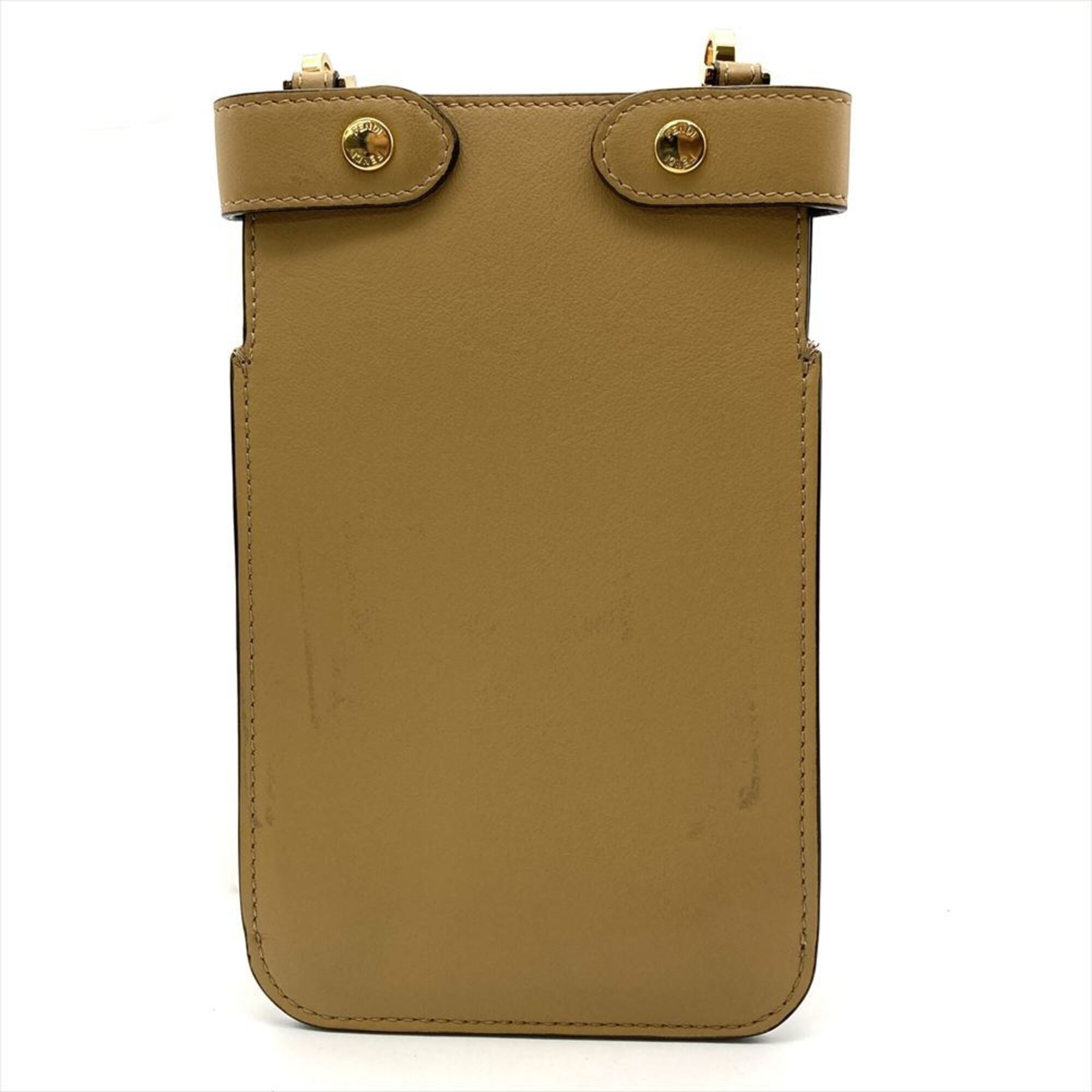 Fendi Camel Leather Shoulder Bag (Pre-Owned)