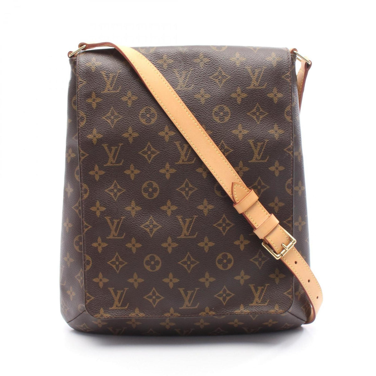 Louis Vuitton Brown Monogram Leather Shoulder Bag (Pre-Owned)