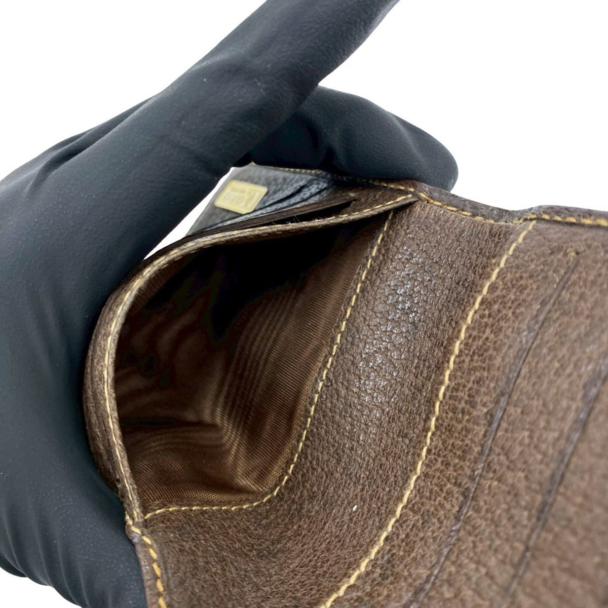 Gucci Brown Leather Pvc Wallet (Bi-Fold) (Pre-Owned)