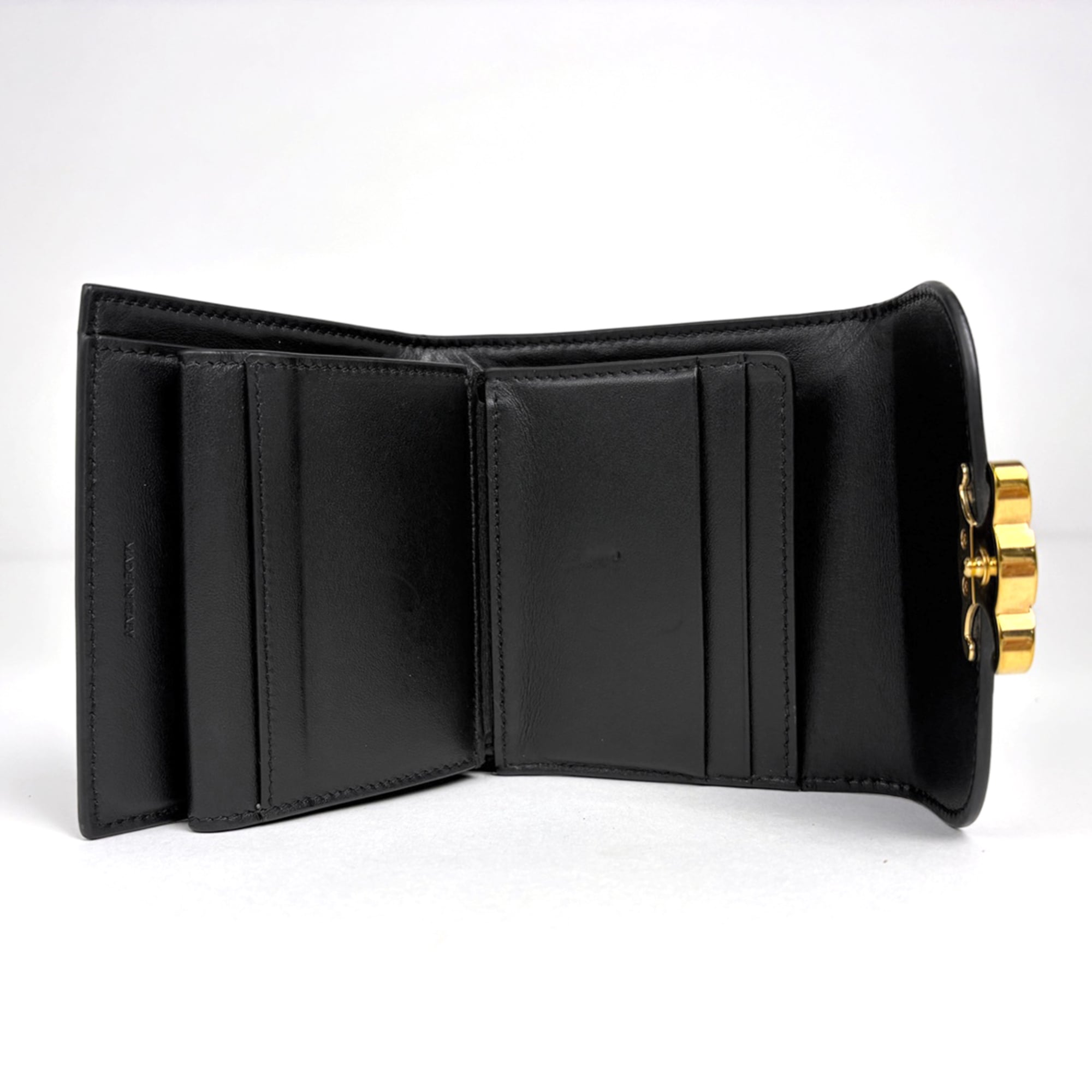 Celine Black Leather Wallet (Tri-Fold) (Pre-Owned)