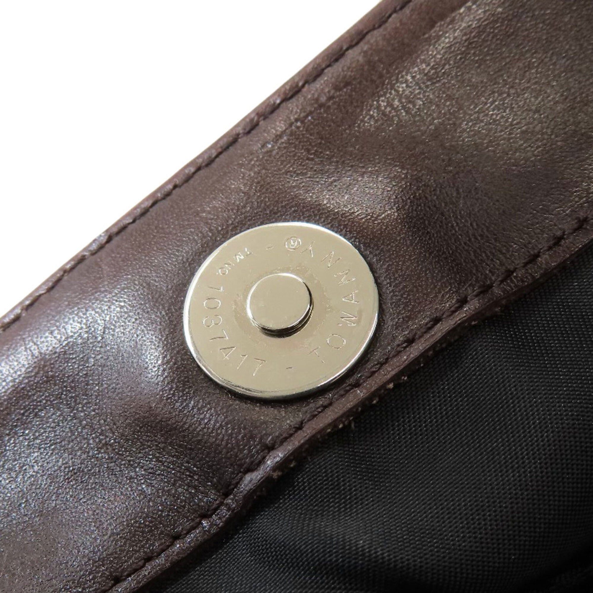 Burberry Beige Brown Canvas Leather Shoulder Bag (Pre-Owned)