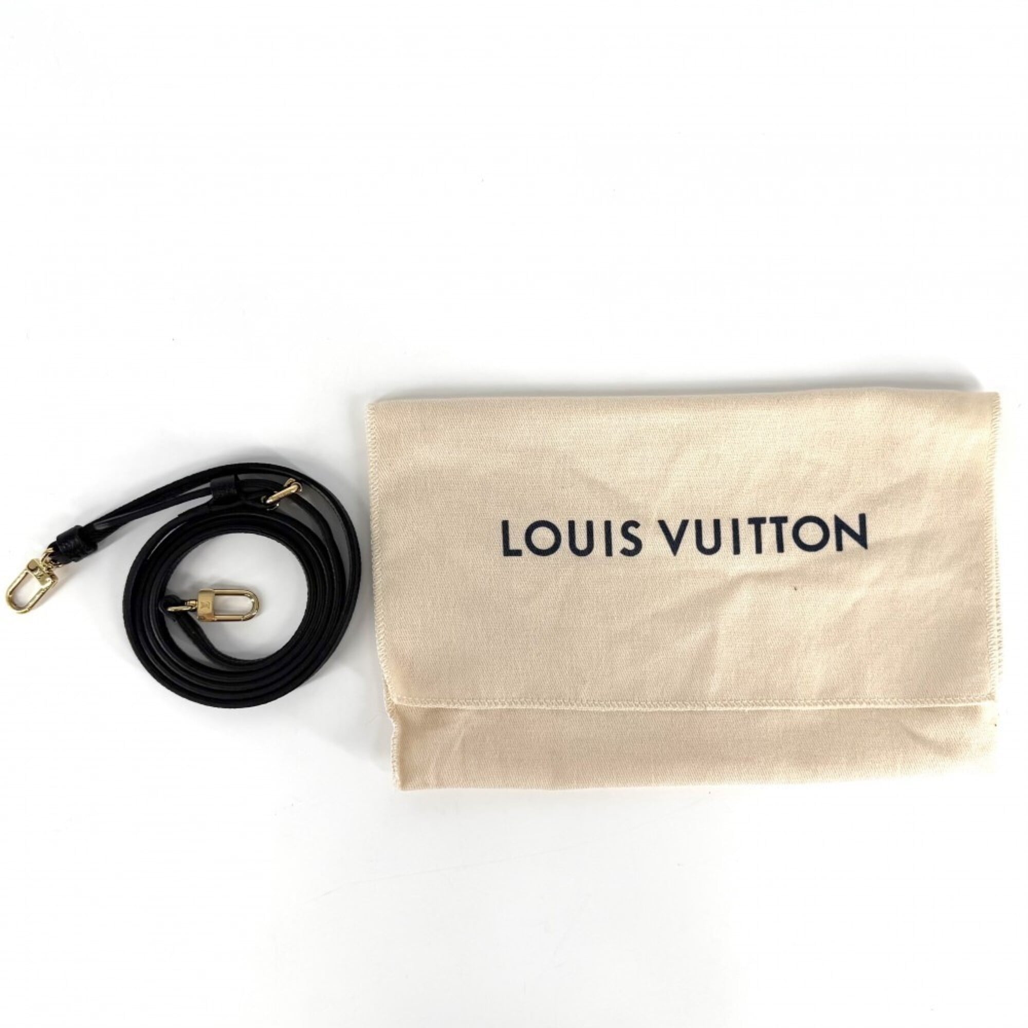 Louis Vuitton Monogram Empreinte Beige Black Monogram Empreinte Pochette Shoulder Bag (Pre-Owned)