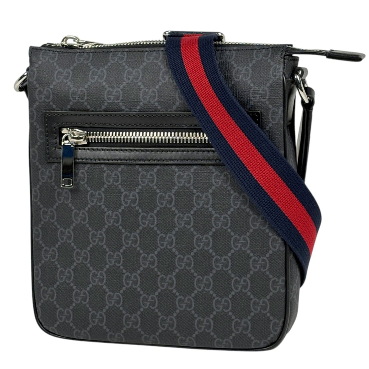 Gucci Black Coated Canvas Leather Shoulder Bag (Pre-Owned)