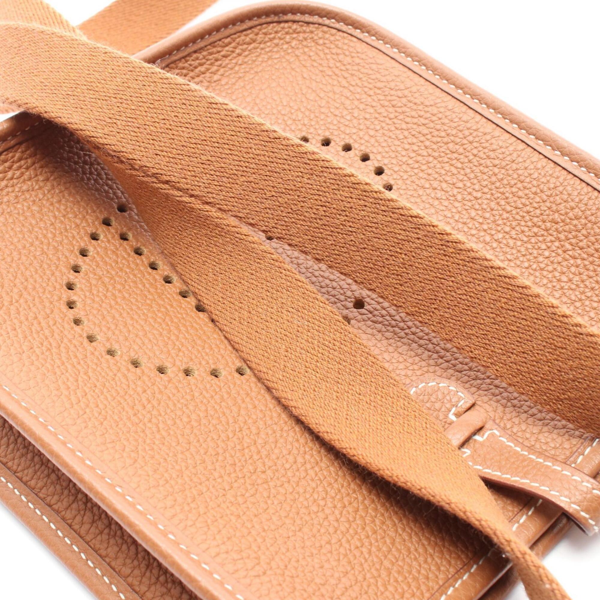 Hermes Brown Taurillon Clemence Leather Handbag Shoulder Bag (Pre-Owned)