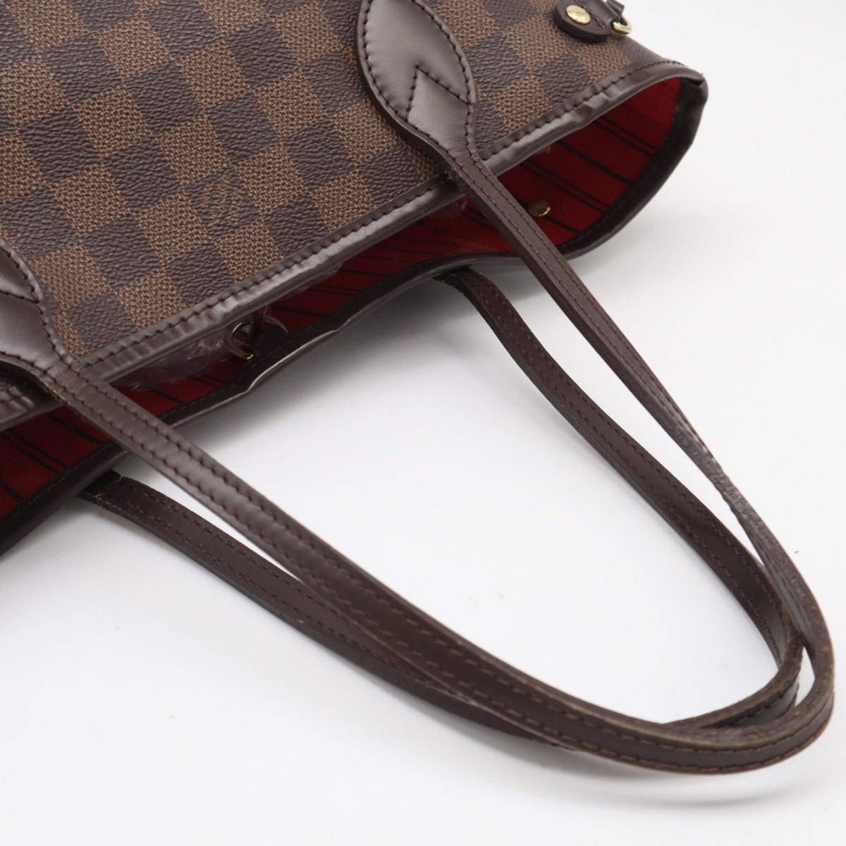 Louis Vuitton Beige Brown Coated Canvas Leather Handbag (Pre-Owned)