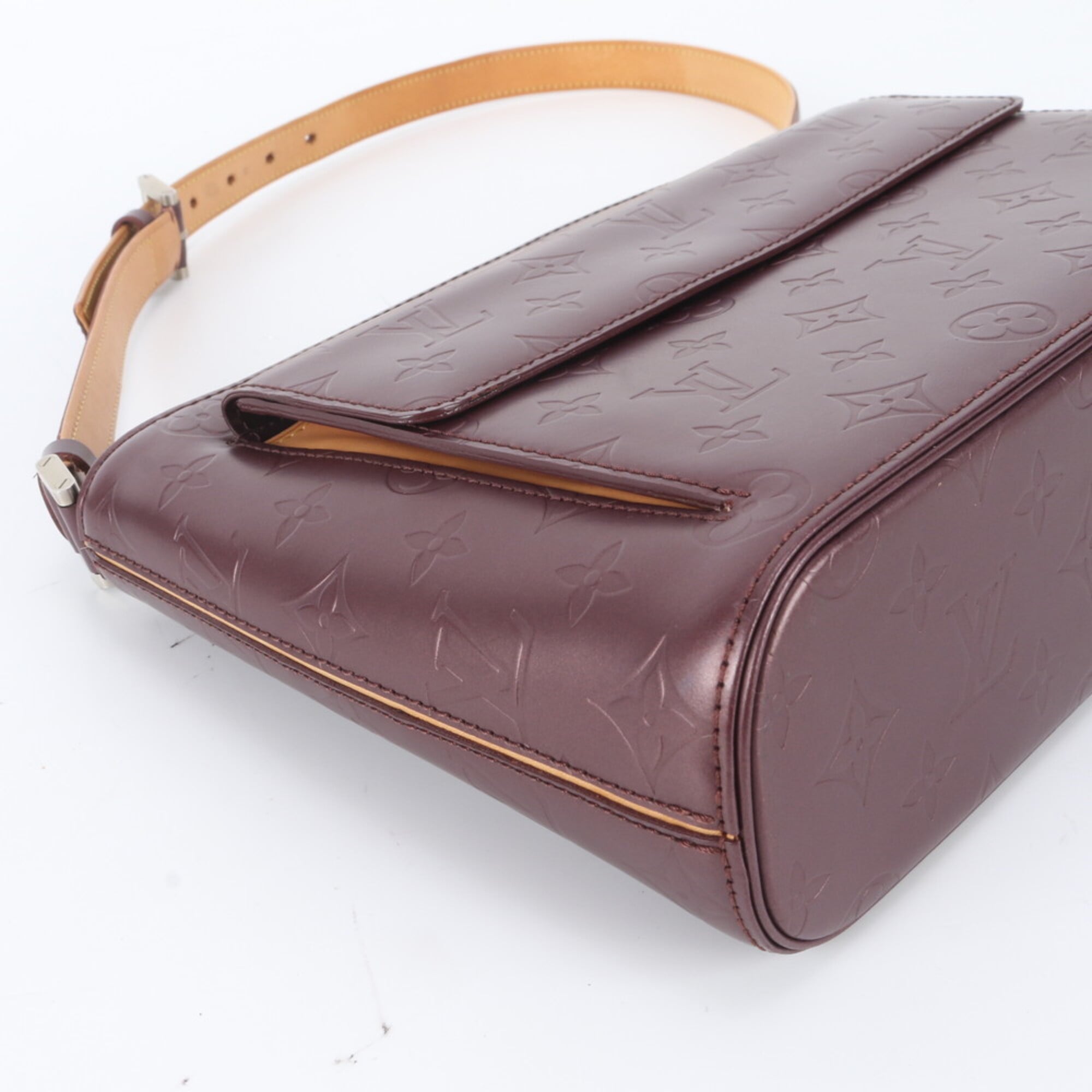 Louis Vuitton Violet Leather Handbag Shoulder Bag Tote Bag (Pre-Owned)