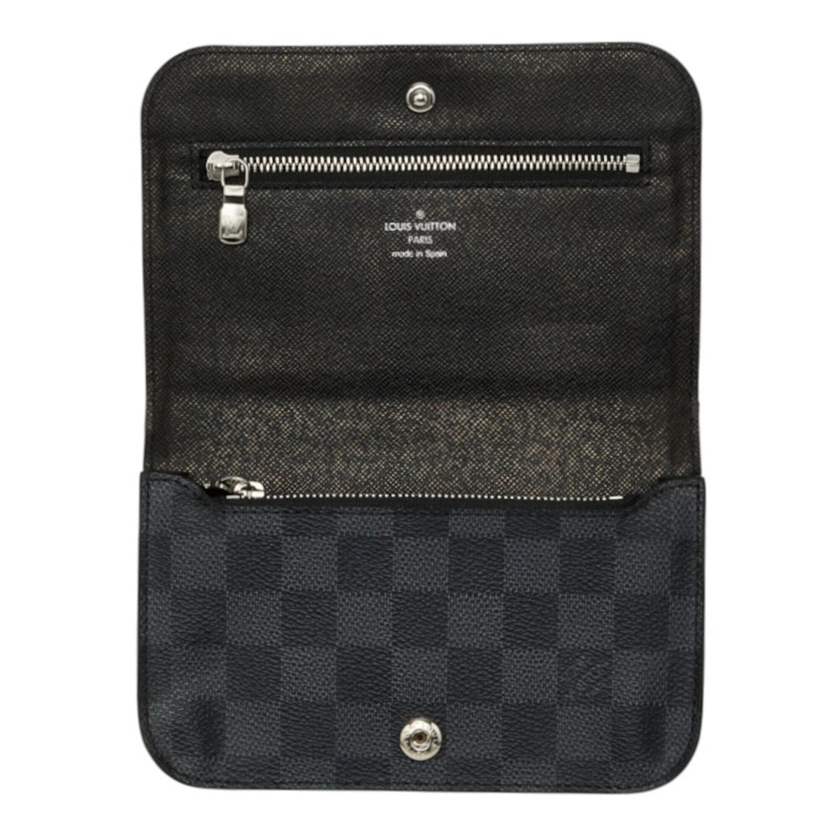 Louis Vuitton Black Damier Graphite Pvc Handbag Pouch (Pre-Owned)