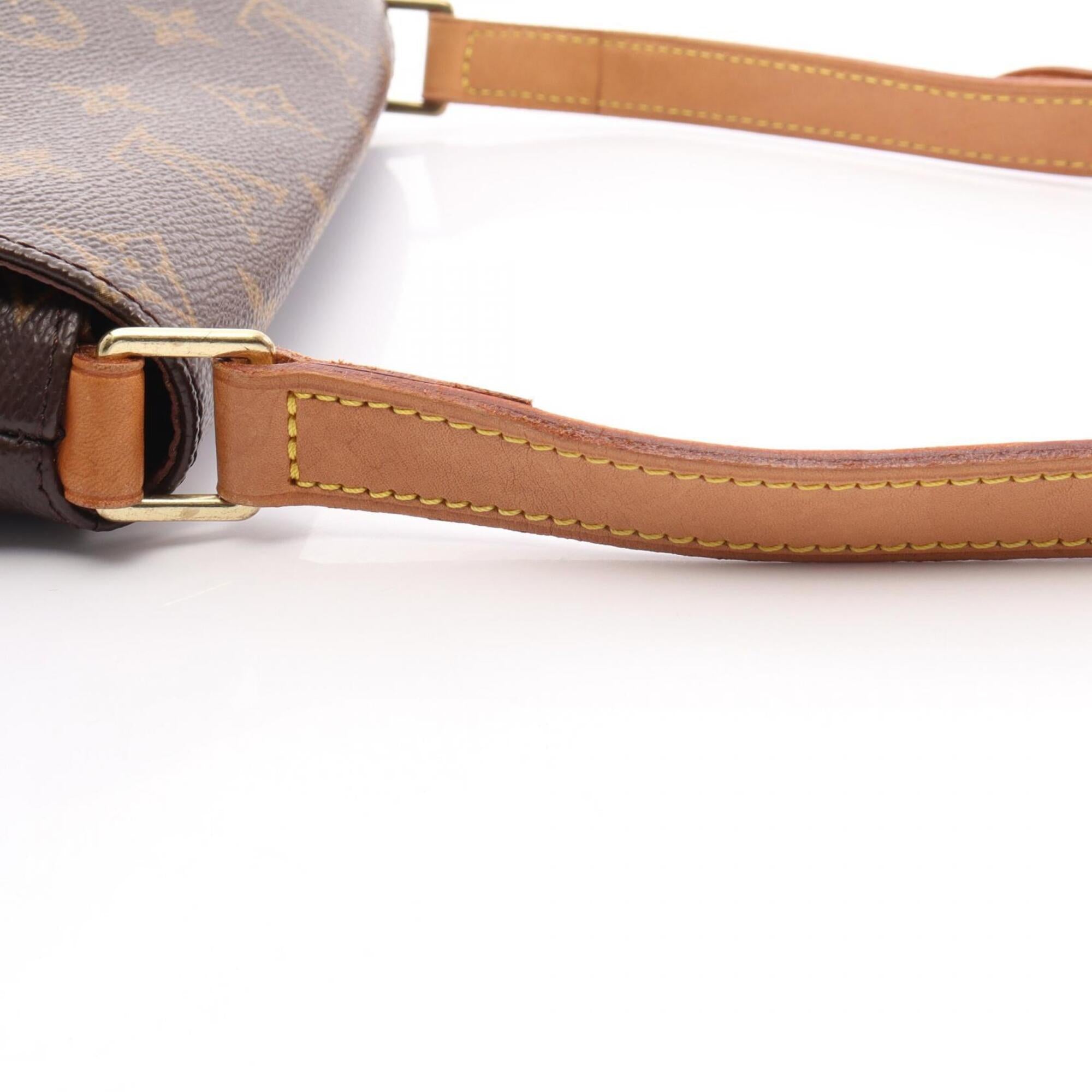 Louis Vuitton Monogram Brown Coated Canvas Leather Handbag Shoulder Bag (Pre-Owned)