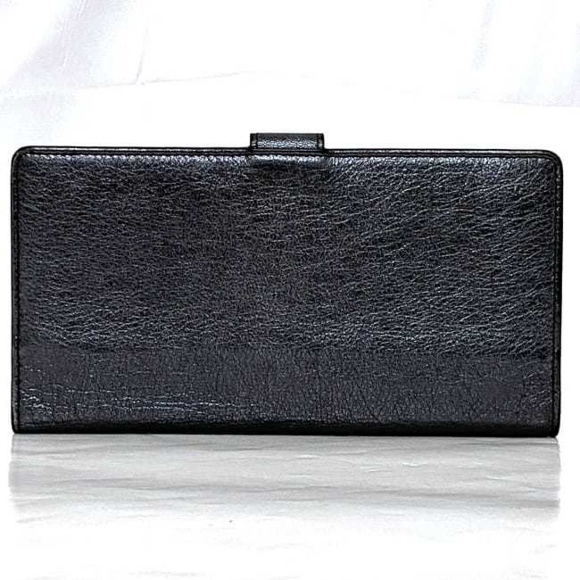 Salvatore Ferragamo Vara Silver Leather Long Wallet (Bi-Fold) (Pre-Owned)