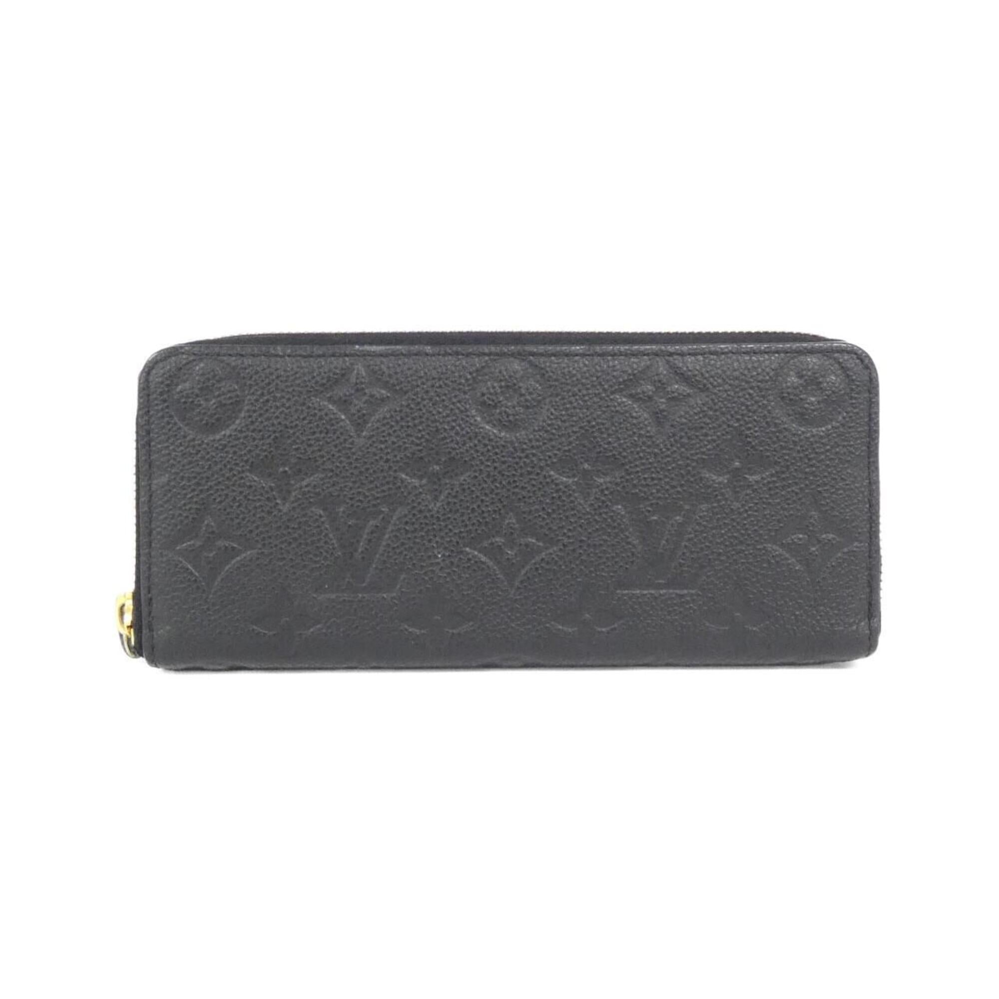 Louis Vuitton Black Leather Long Wallet (Bi-Fold) (Pre-Owned)