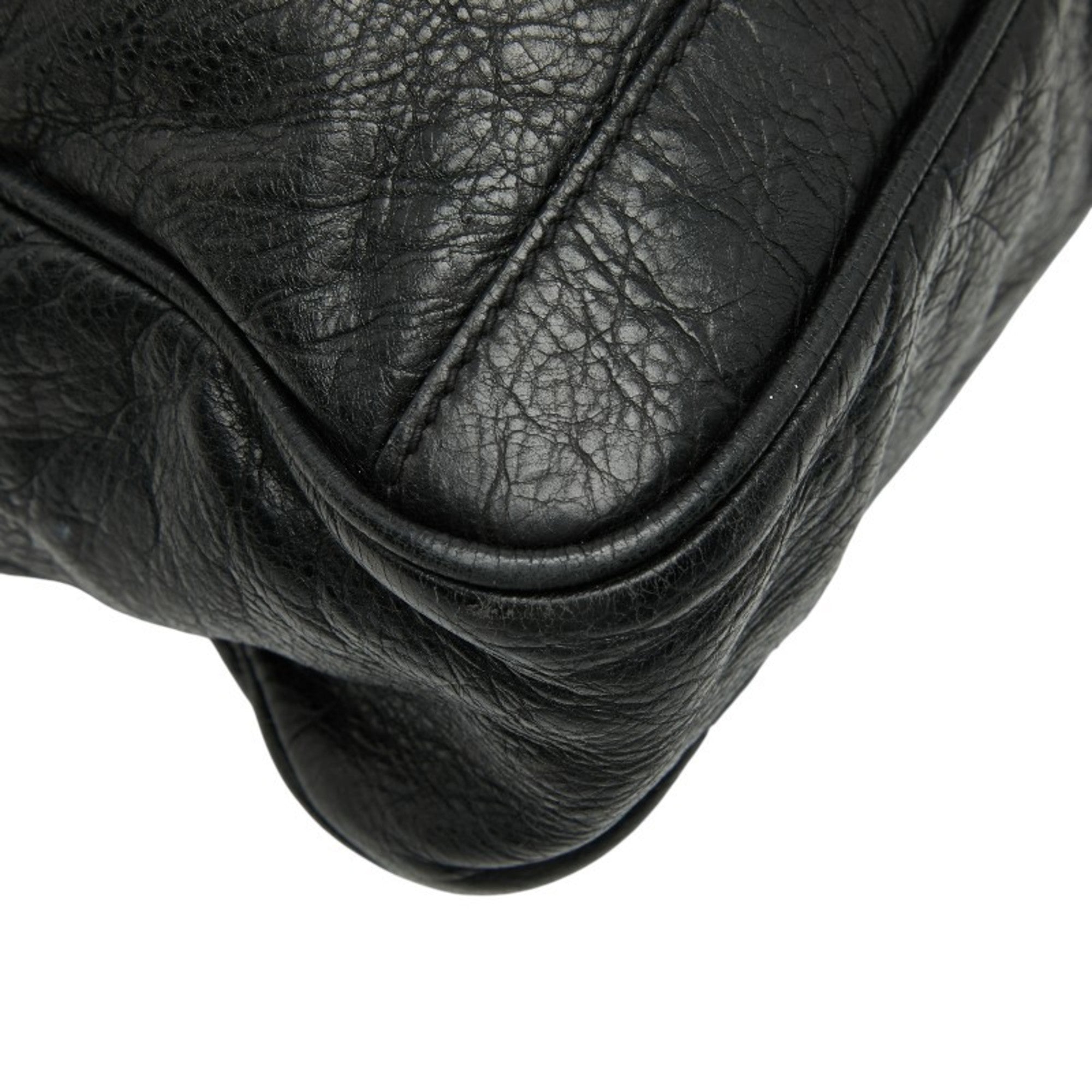 Balenciaga Black Leather Briefcase Shoulder Bag (Pre-Owned)