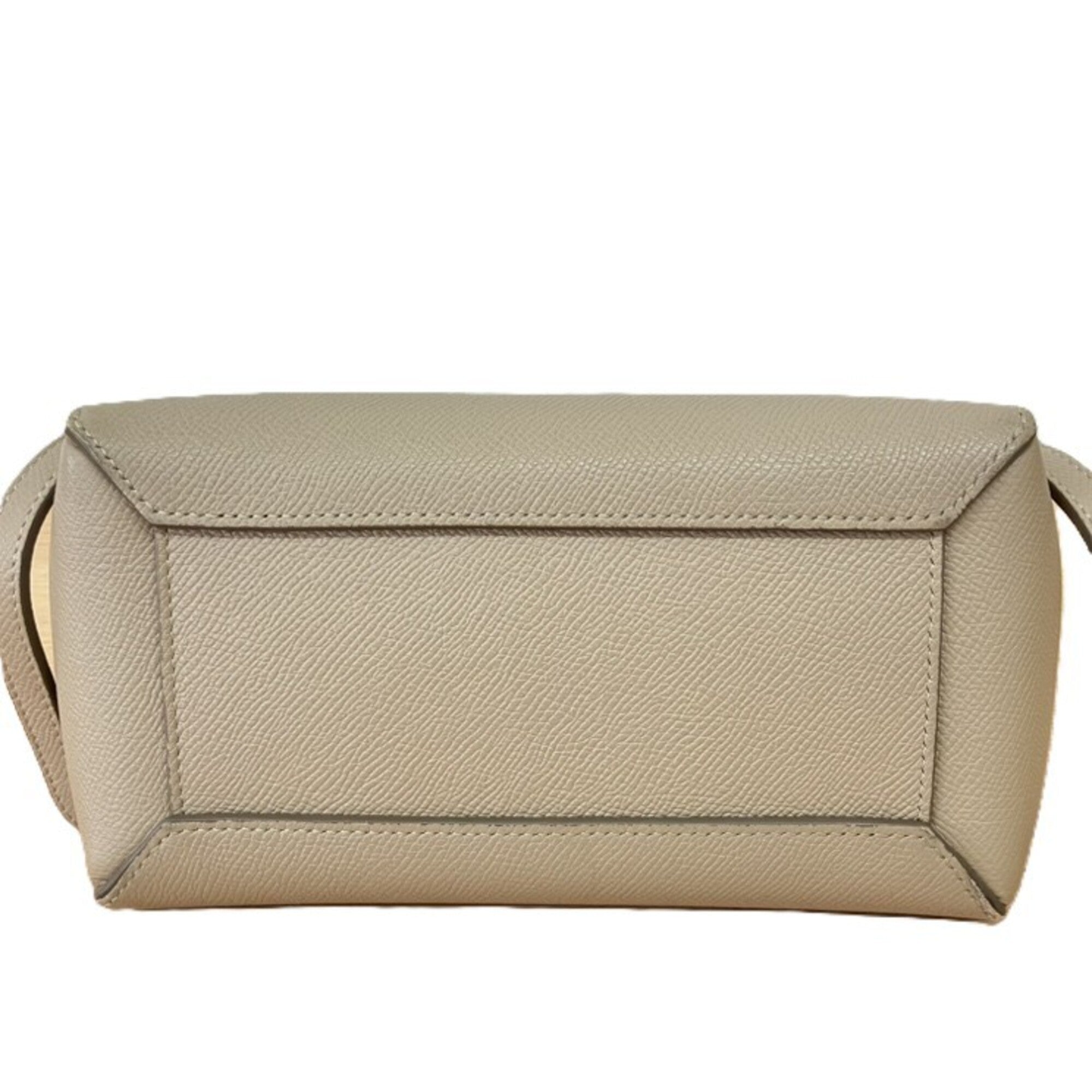 Celine Beige Leather Handbag Shoulder Bag (Pre-Owned)