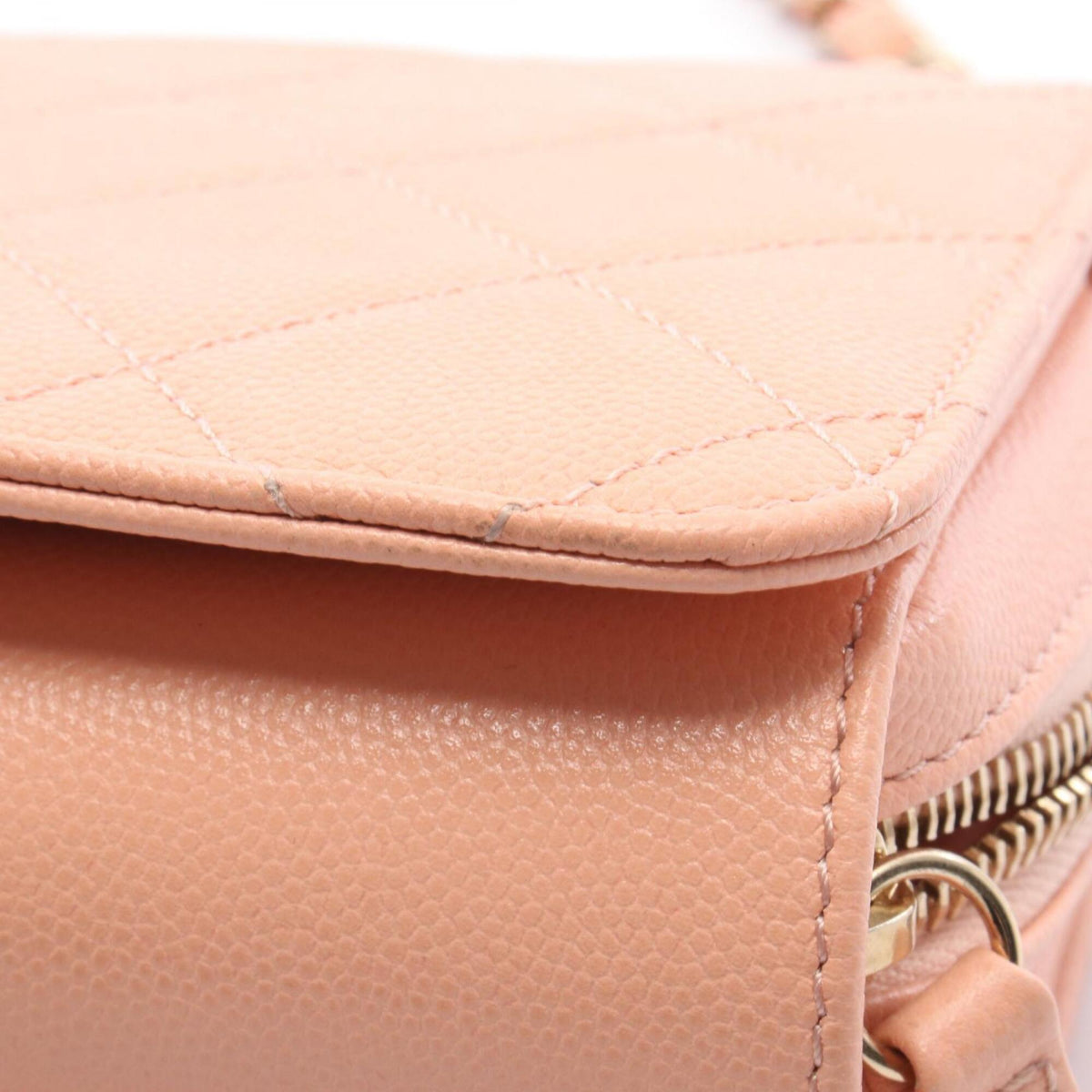 Chanel Pink Grained Calfskin Handbag Shoulder Bag (Pre-Owned)