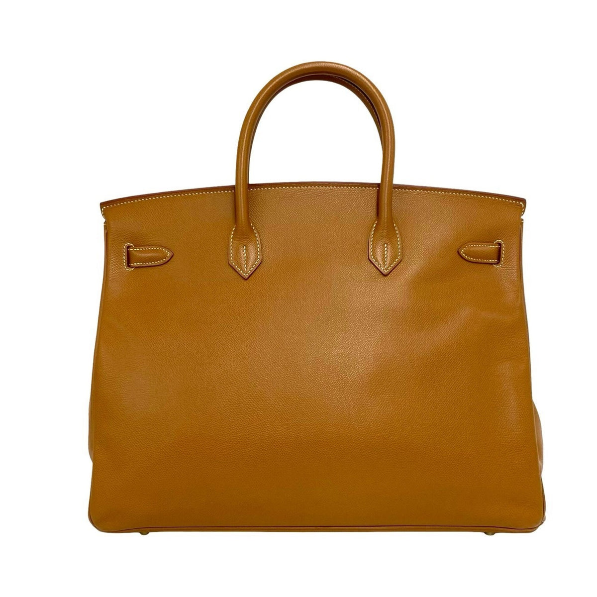 Hermes Gold Courchevel Leather Boston Bag Handbag Tote Bag (Pre-Owned)