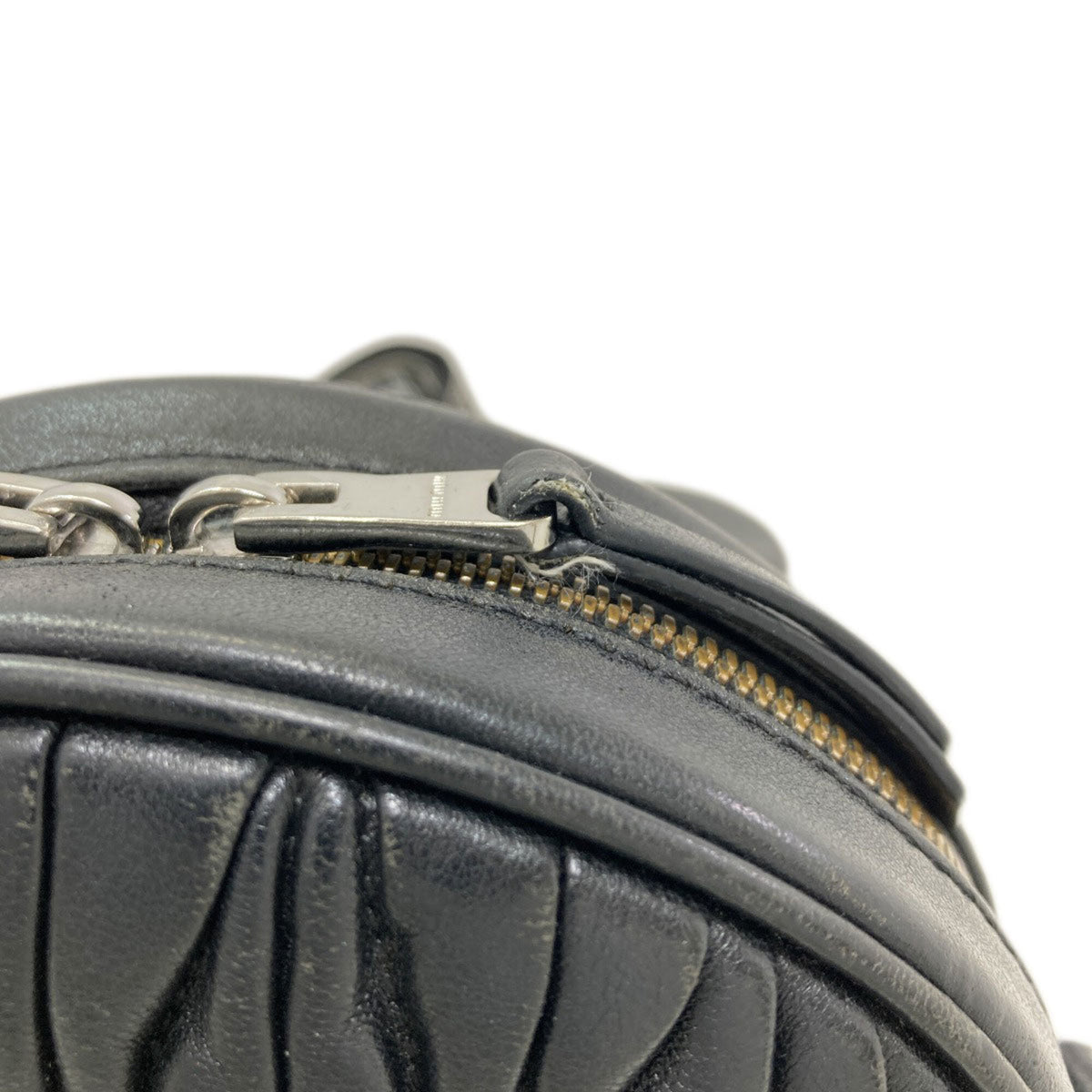 Miu Miu Black Leather Pouch Shoulder Bag (Pre-Owned)