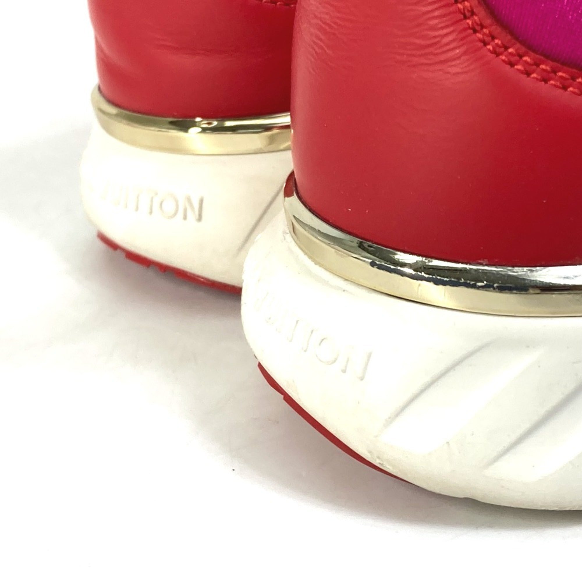 Louis Vuitton Pink Red Color Sneakers (Pre-Owned)