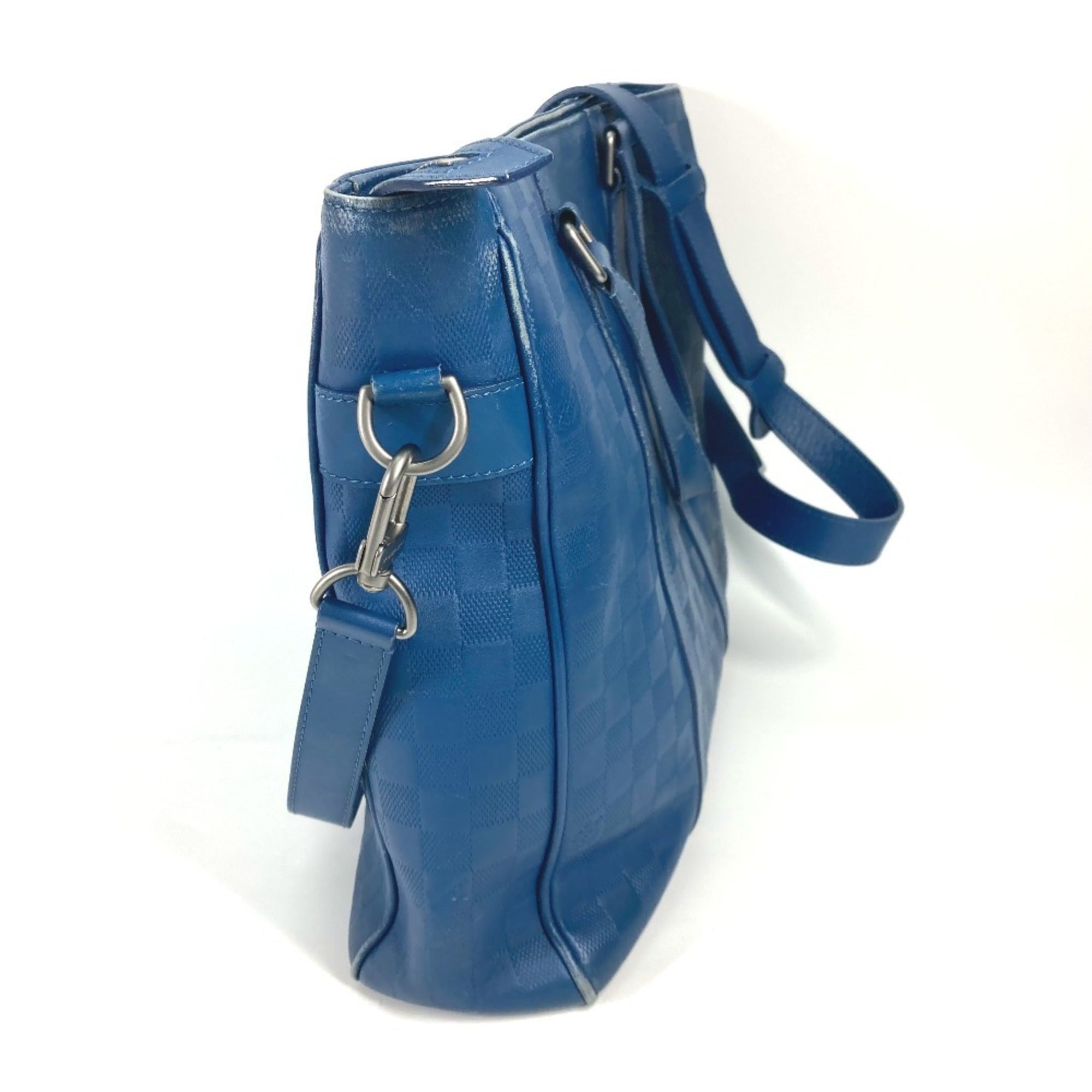Louis Vuitton Blue Galle Damier Infini Shoulder Bag Tote Bag (Pre-Owned)