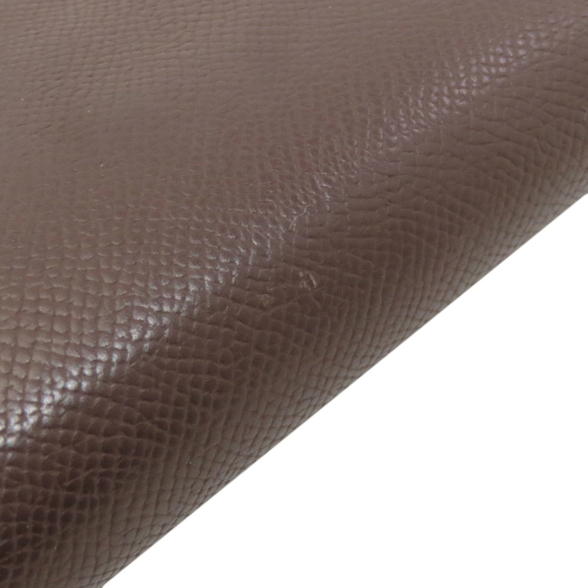 Hermes Azap Dark Brown Epsom Leather Long Wallet (Bi-Fold) (Pre-Owned)