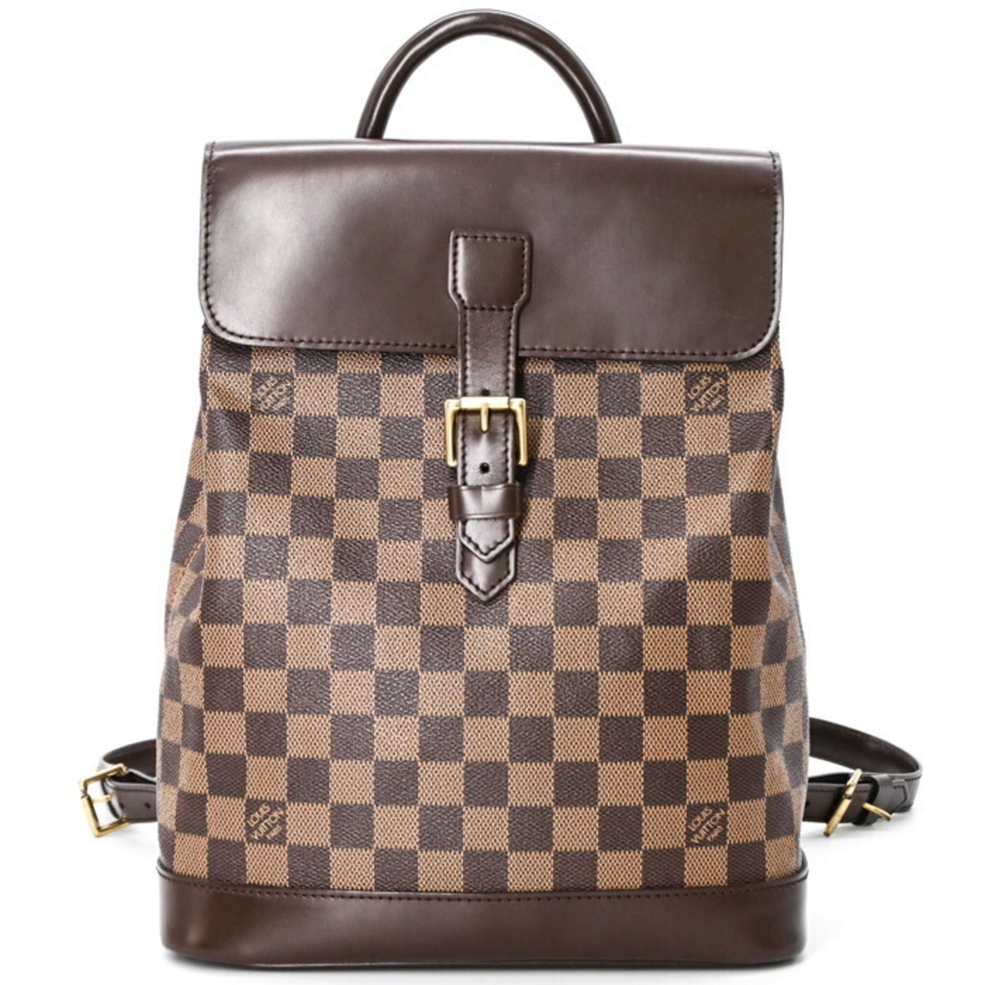 Louis Vuitton Brown Damier Canvas Damier Graphite Leather Backpack (Pre-Owned)
