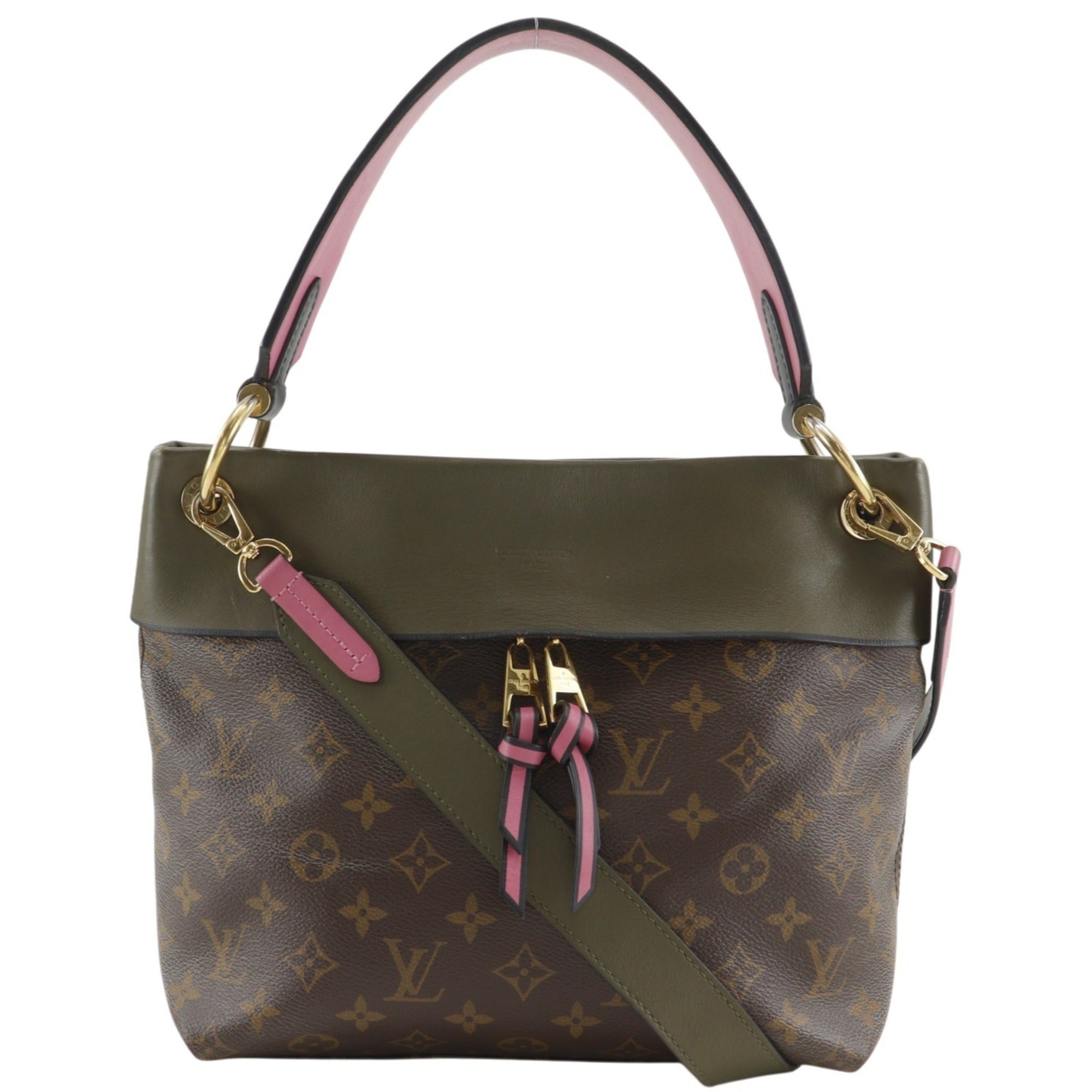 Louis Vuitton Brown Green Pink Monogram Shoulder Bag (Pre-Owned)