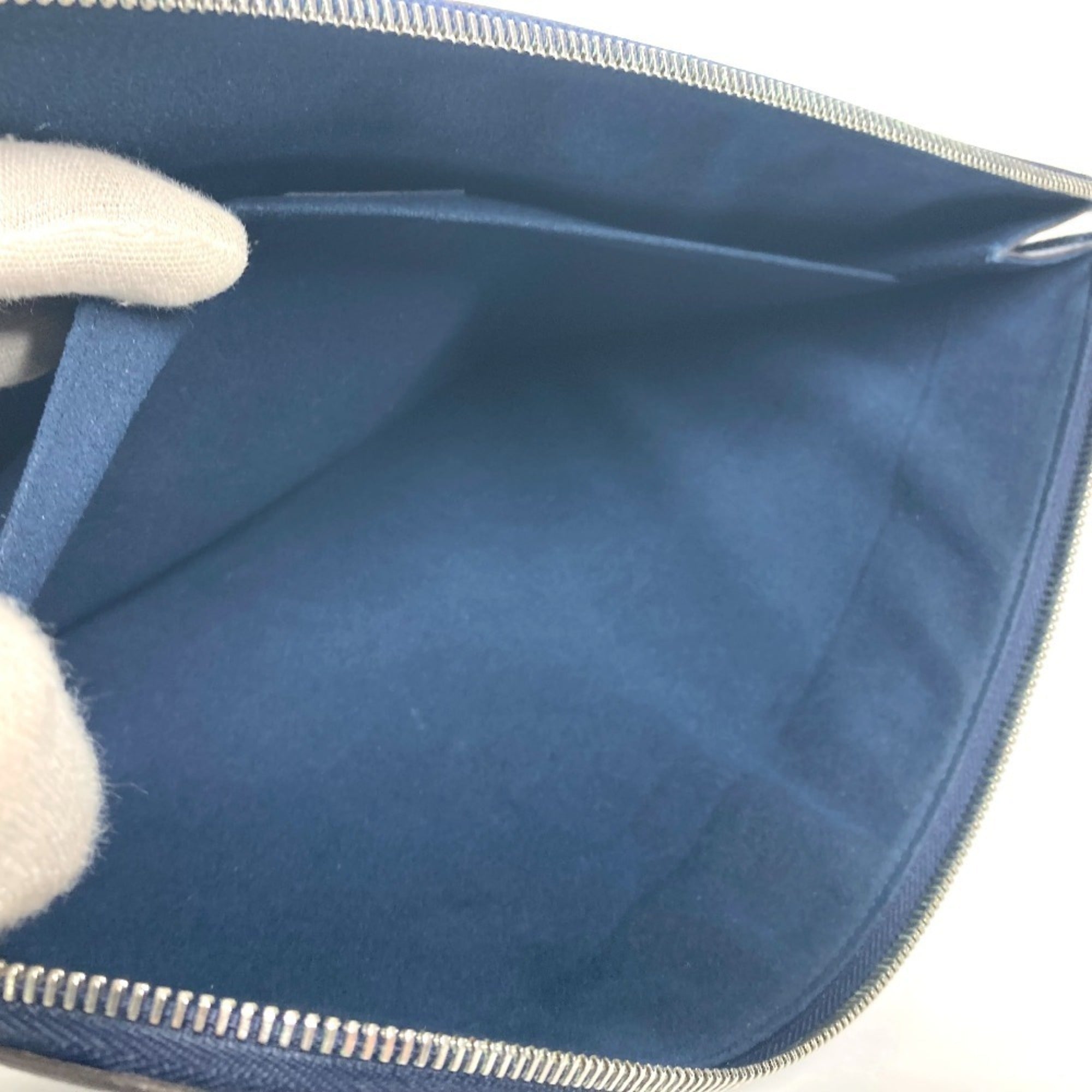 Louis Vuitton Blue Navy Blue Epi Leather Clutch Bag Pochette Pouch (Pre-Owned)