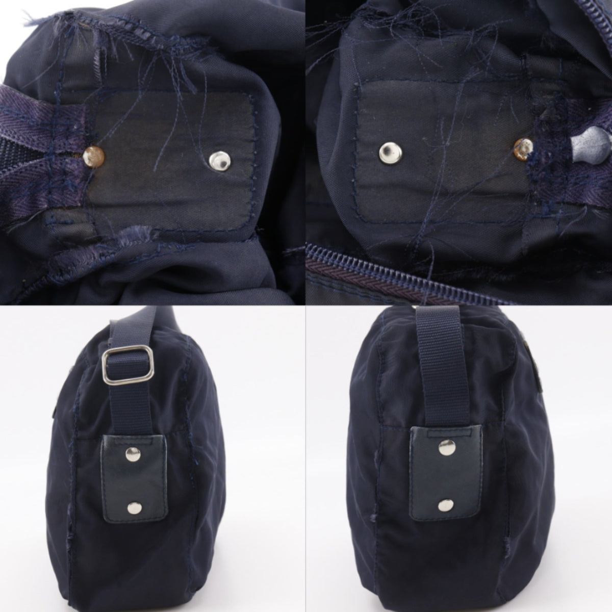 Prada Navy Nylon Shoulder Bag (Pre-Owned)