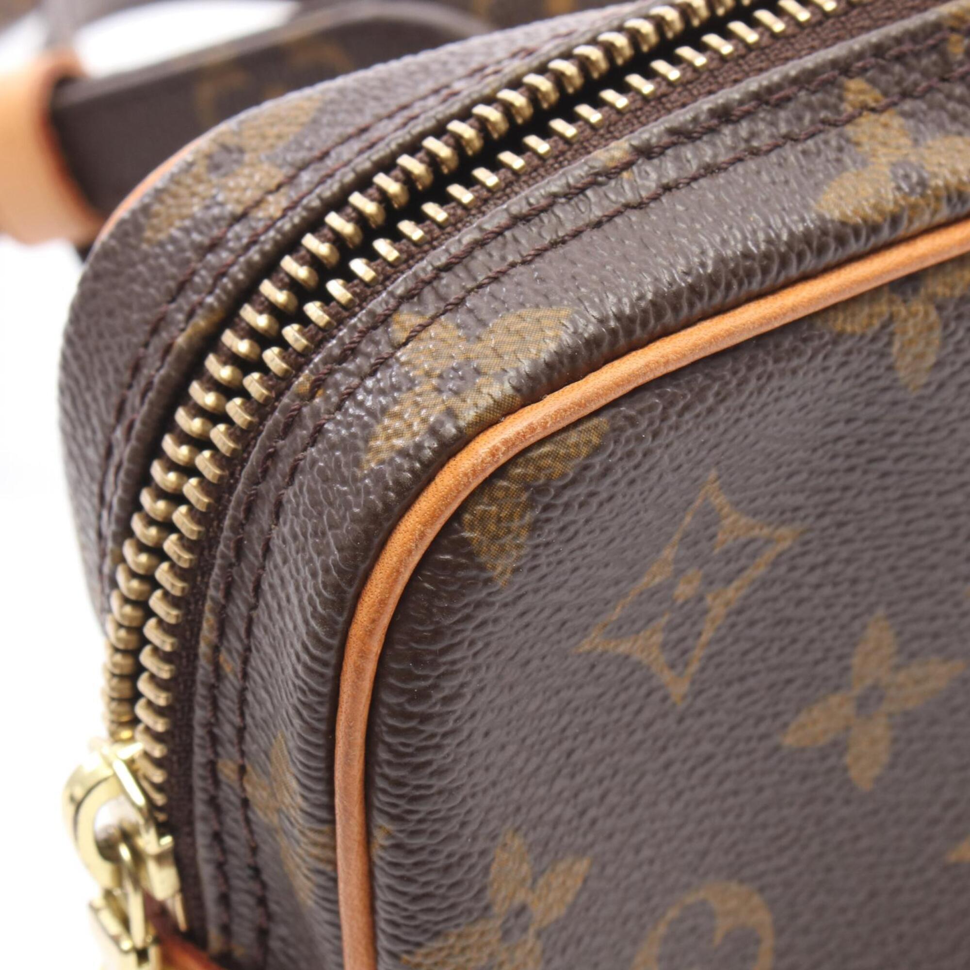 Louis Vuitton Brown Monogram Coated Canvas Leather Handbag Shoulder Bag (Pre-Owned)