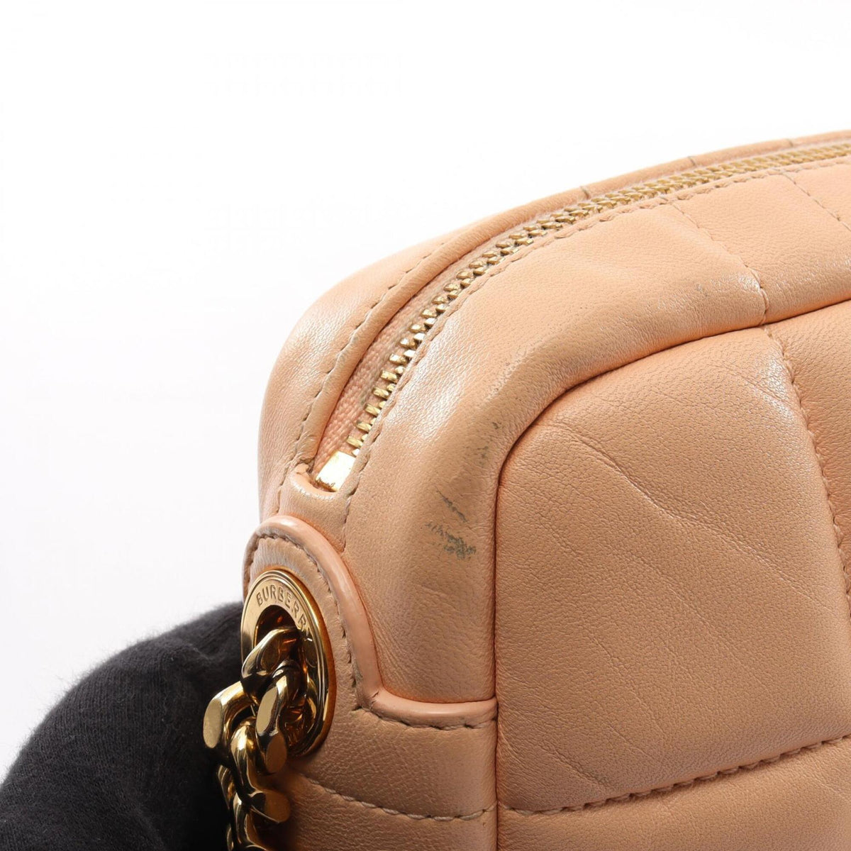 Burberry Pink Leather Handbag Shoulder Bag (Pre-Owned)