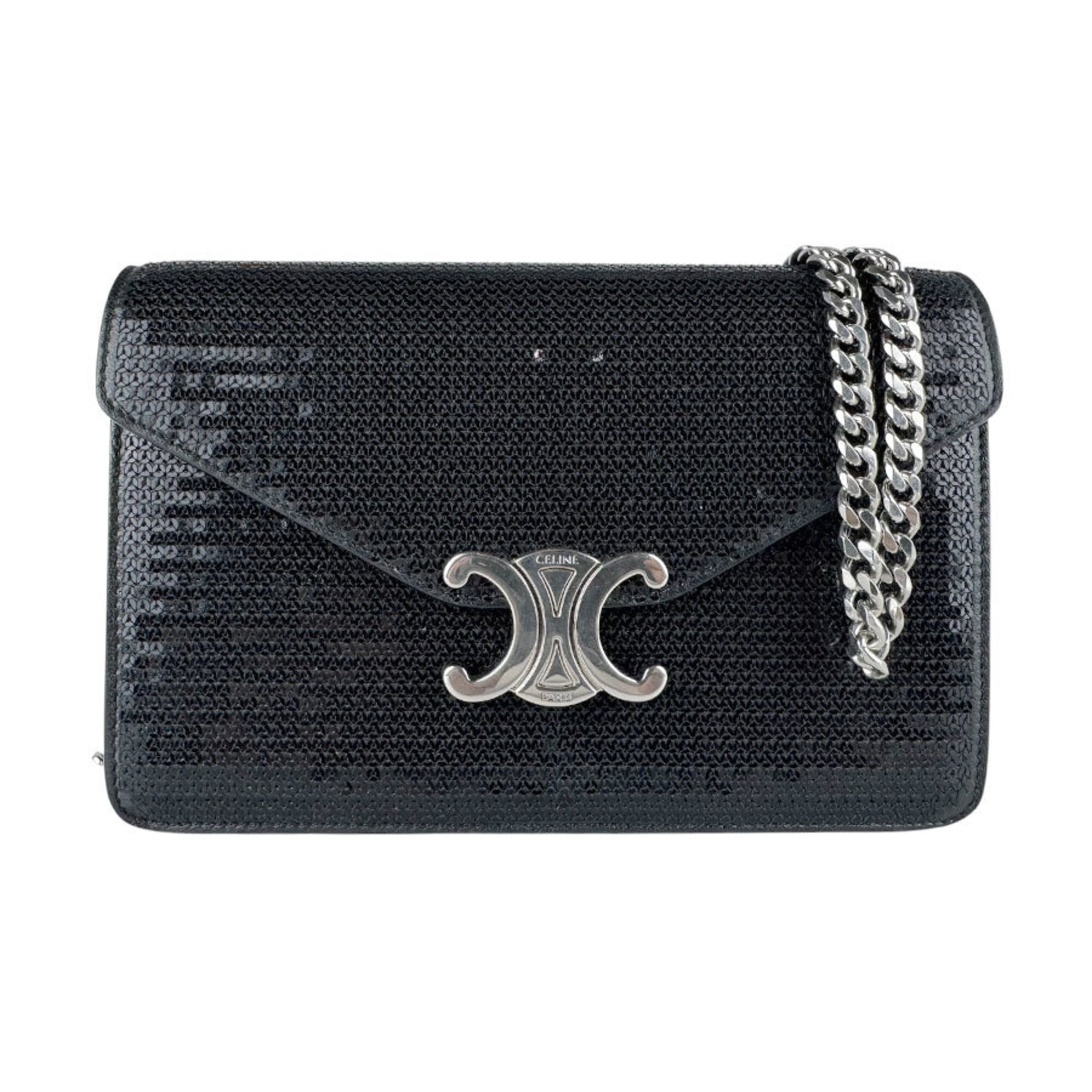 Celine Black Spangles Shoulder Bag (Pre-Owned)