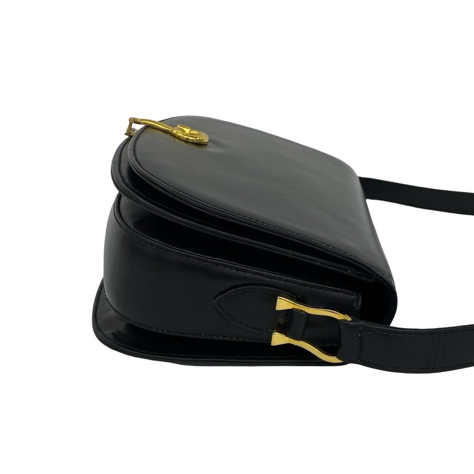 Gucci Black Leather Pochette Shoulder Bag (Pre-Owned)