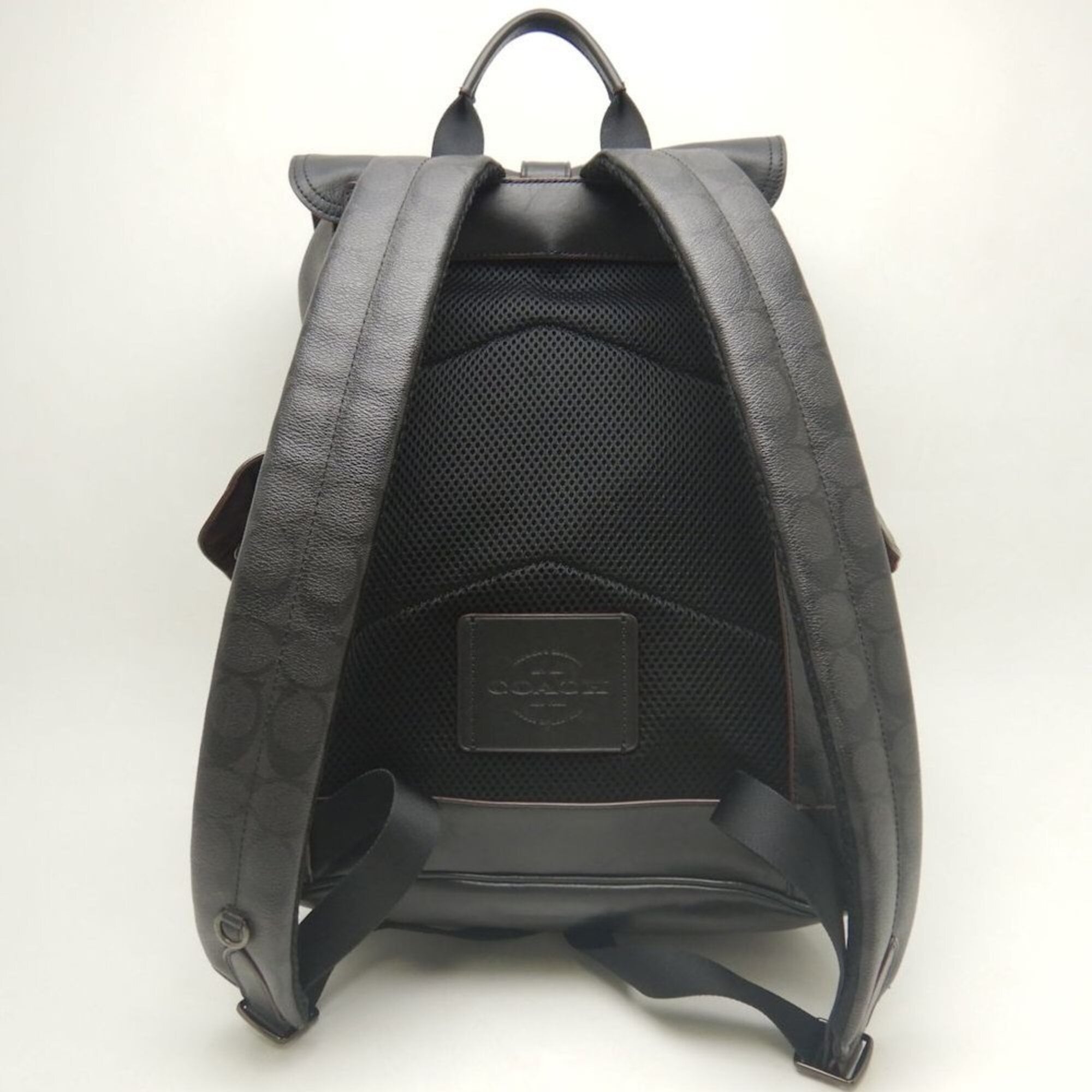 Coach Black Coated Canvas Backpack (Pre-Owned)