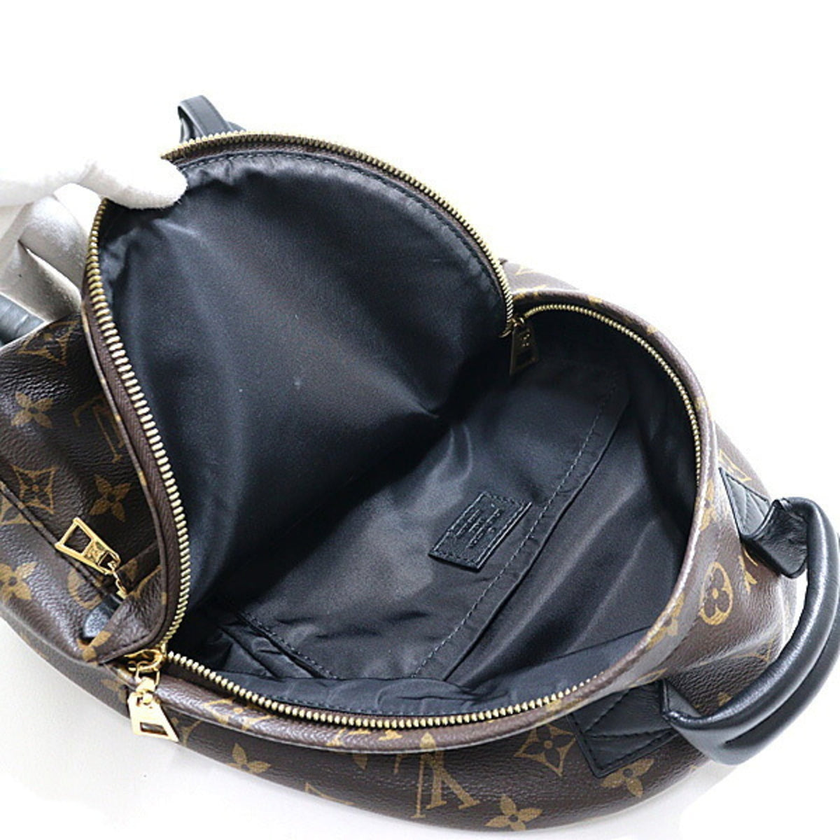 Louis Vuitton Monogram Black Brown Monogram Canvas Leather Backpack (Pre-Owned)
