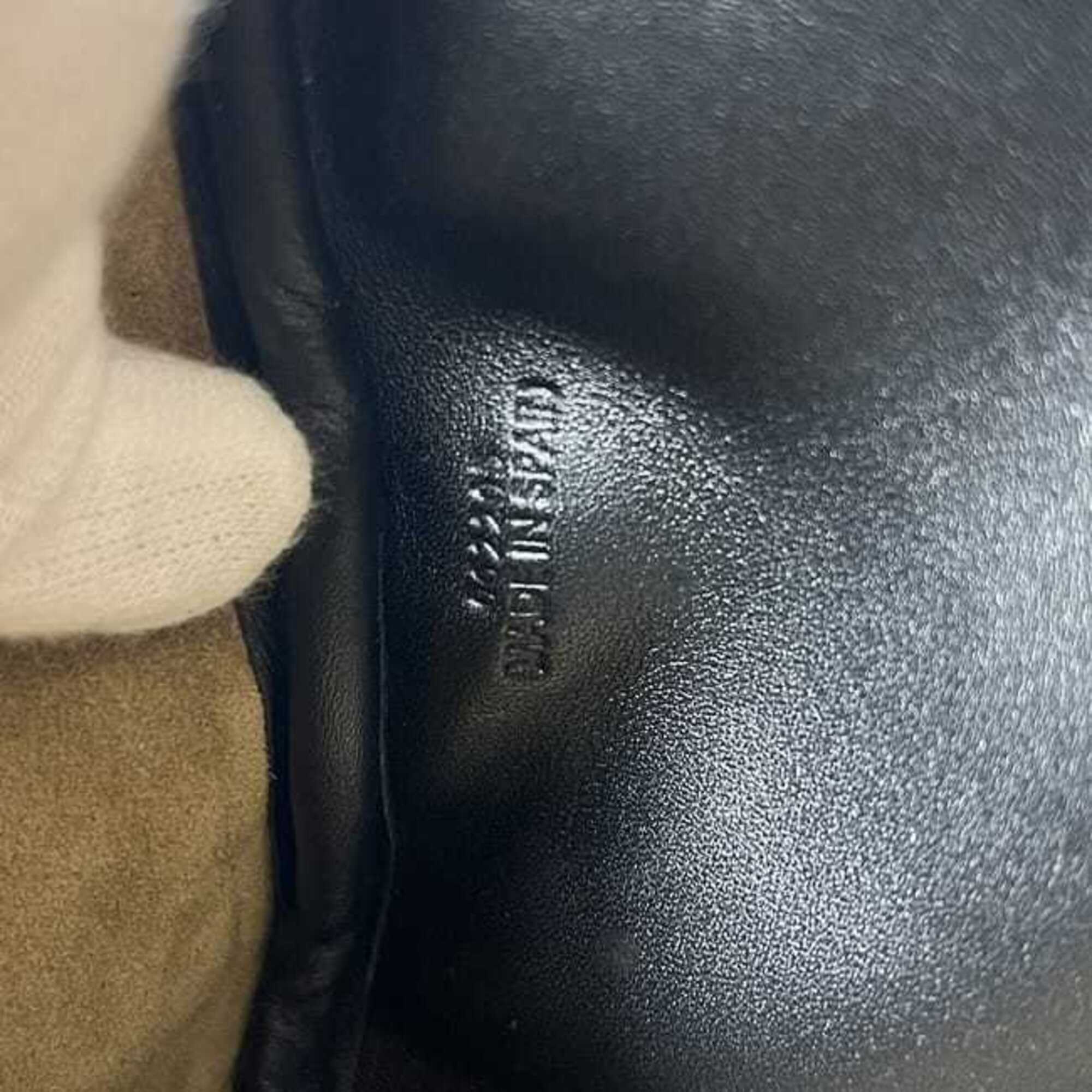 Loewe Black Navy Canvas Leather Handbag (Pre-Owned)