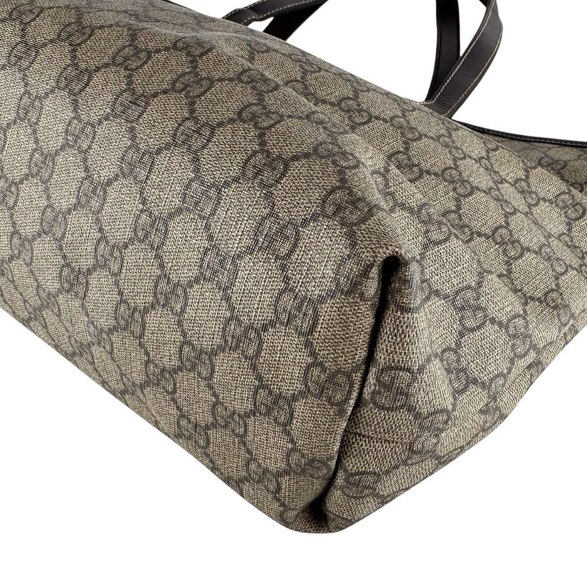 Gucci Brown Gg Supreme Canvas Tote Bag (Pre-Owned)
