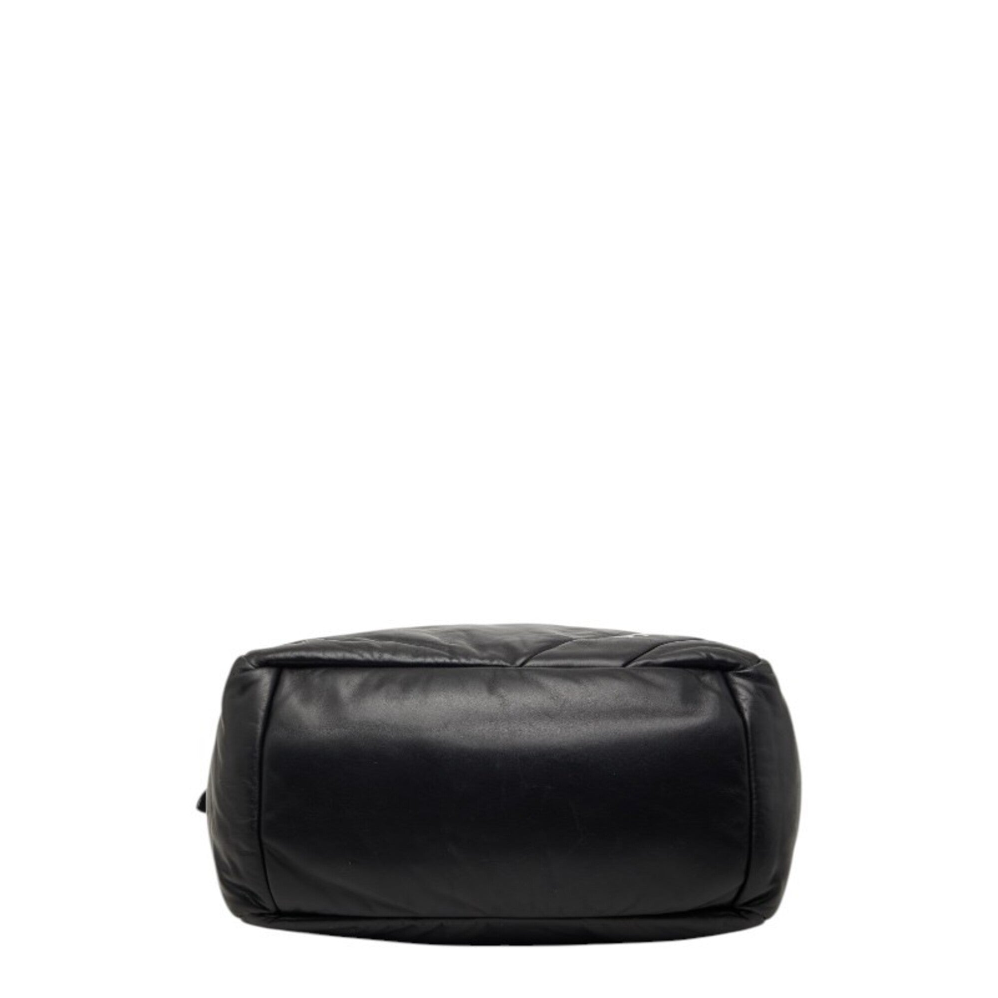 Prada Black Leather Shoulder Bag Tote Bag (Pre-Owned)