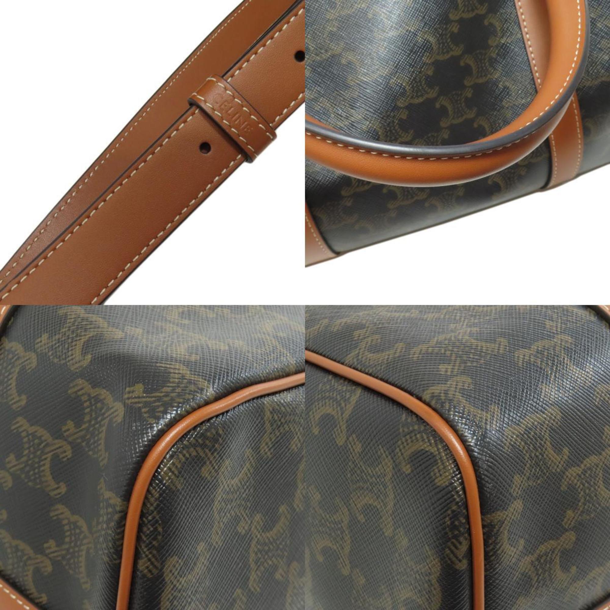 Celine Macadam Brown Leather Shoulder Bag (Pre-Owned)