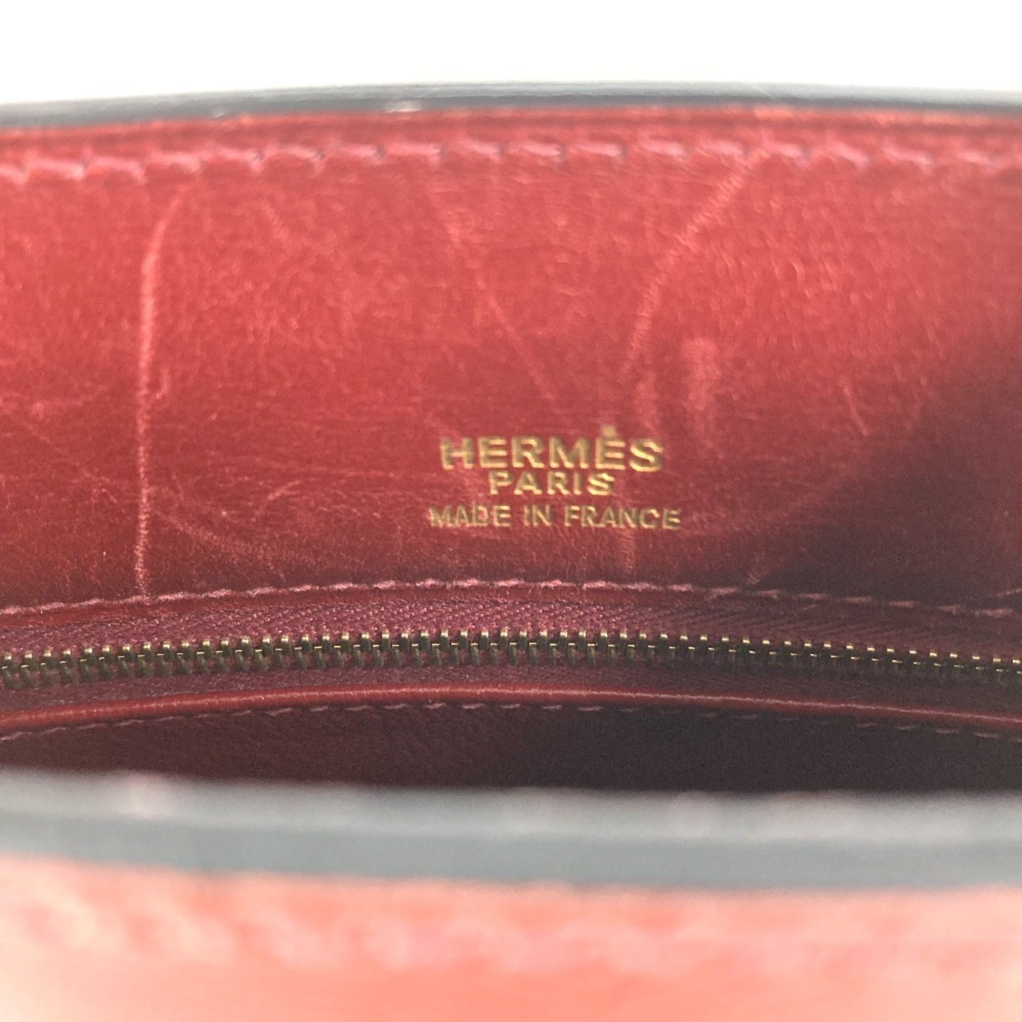 Hermes Brown Box Calf Leather Handbag Shoulder Bag Tote Bag (Pre-Owned)