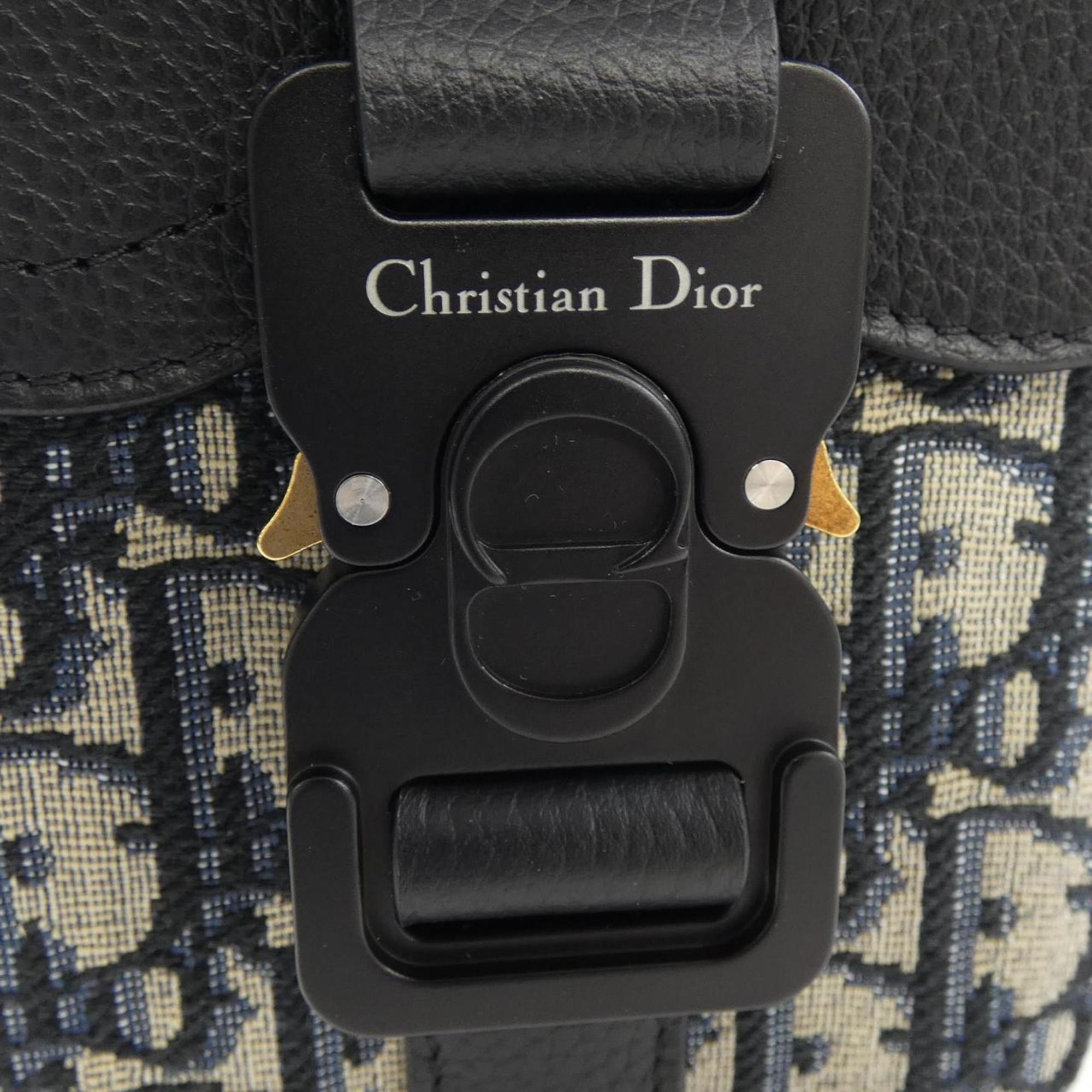 Christian Dior Beige Black Blue Handbag Shoulder Bag (Pre-Owned)