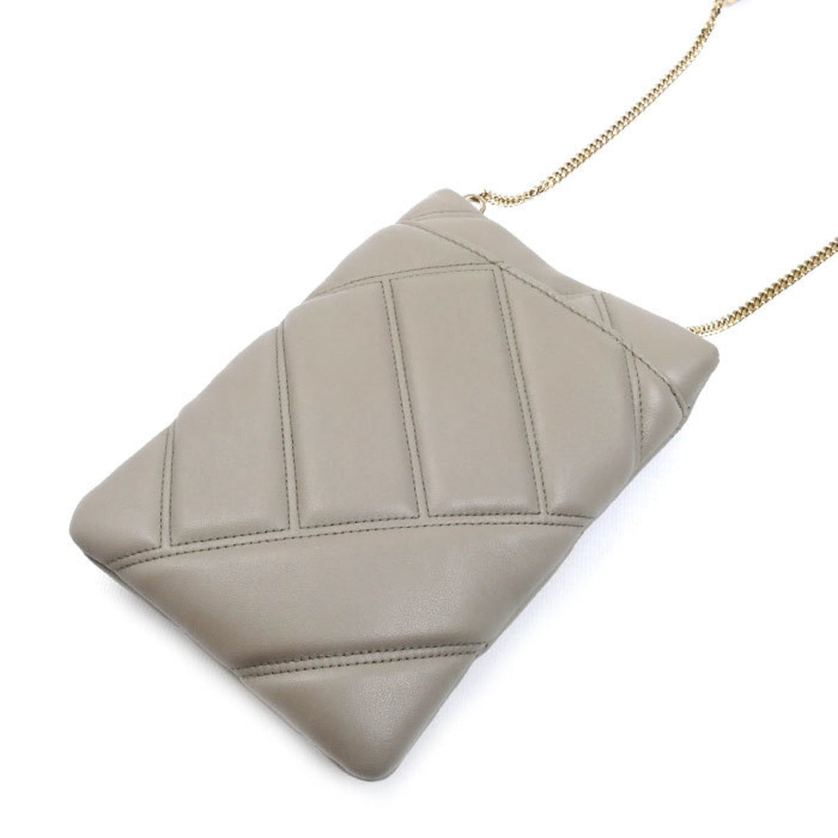 Bvlgari Gray Leather Shoulder Bag (Pre-Owned)