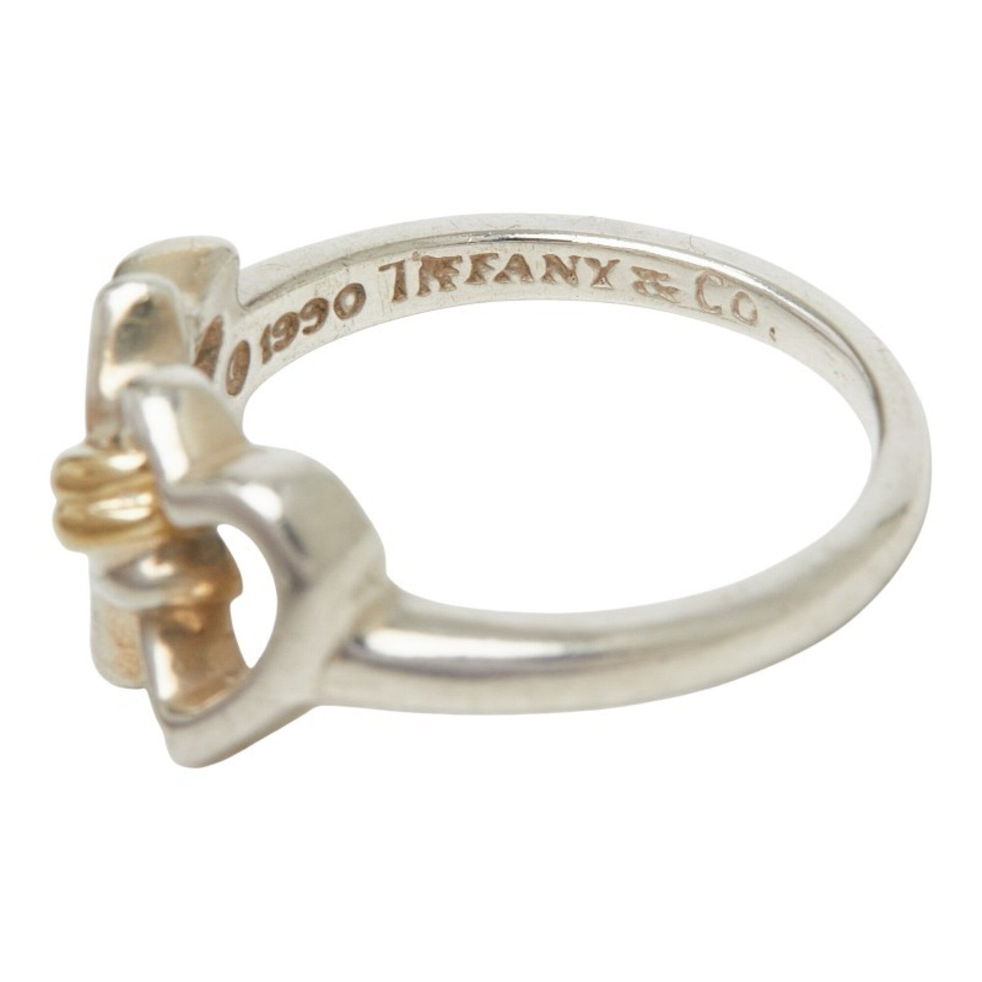 Tiffany Heart Yellow Gold (18K) Silver 925 Band Ring (Pre-Owned)