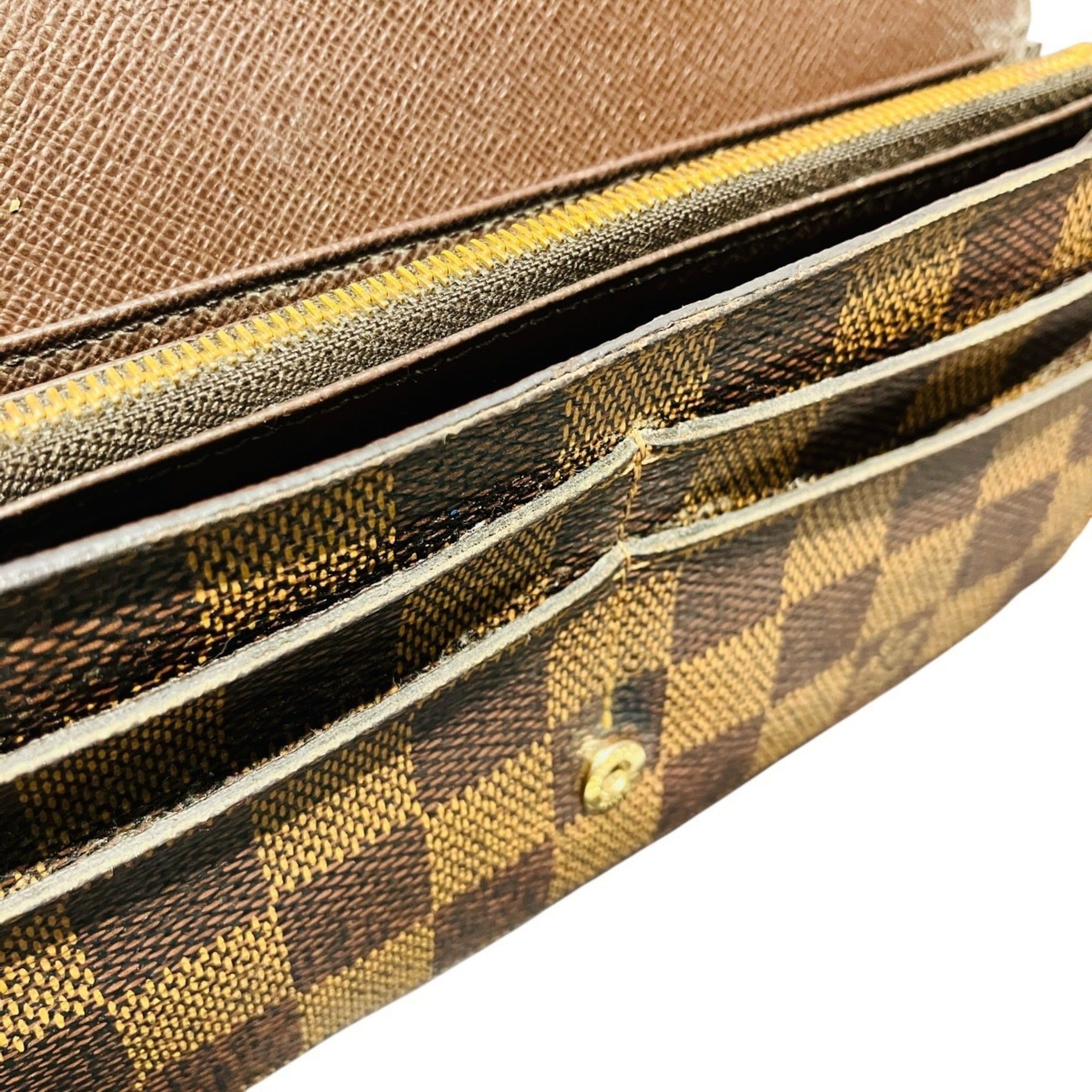 Louis Vuitton Damier Canvas Galle Leather Coin Purse/Coin Case (Pre-Owned)