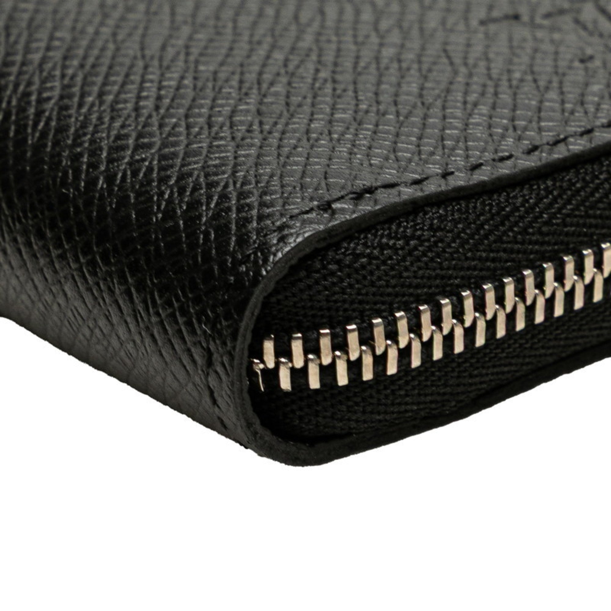 Louis Vuitton Taiga Ardoise Black Leather Coin Purse/Coin Case (Pre-Owned)