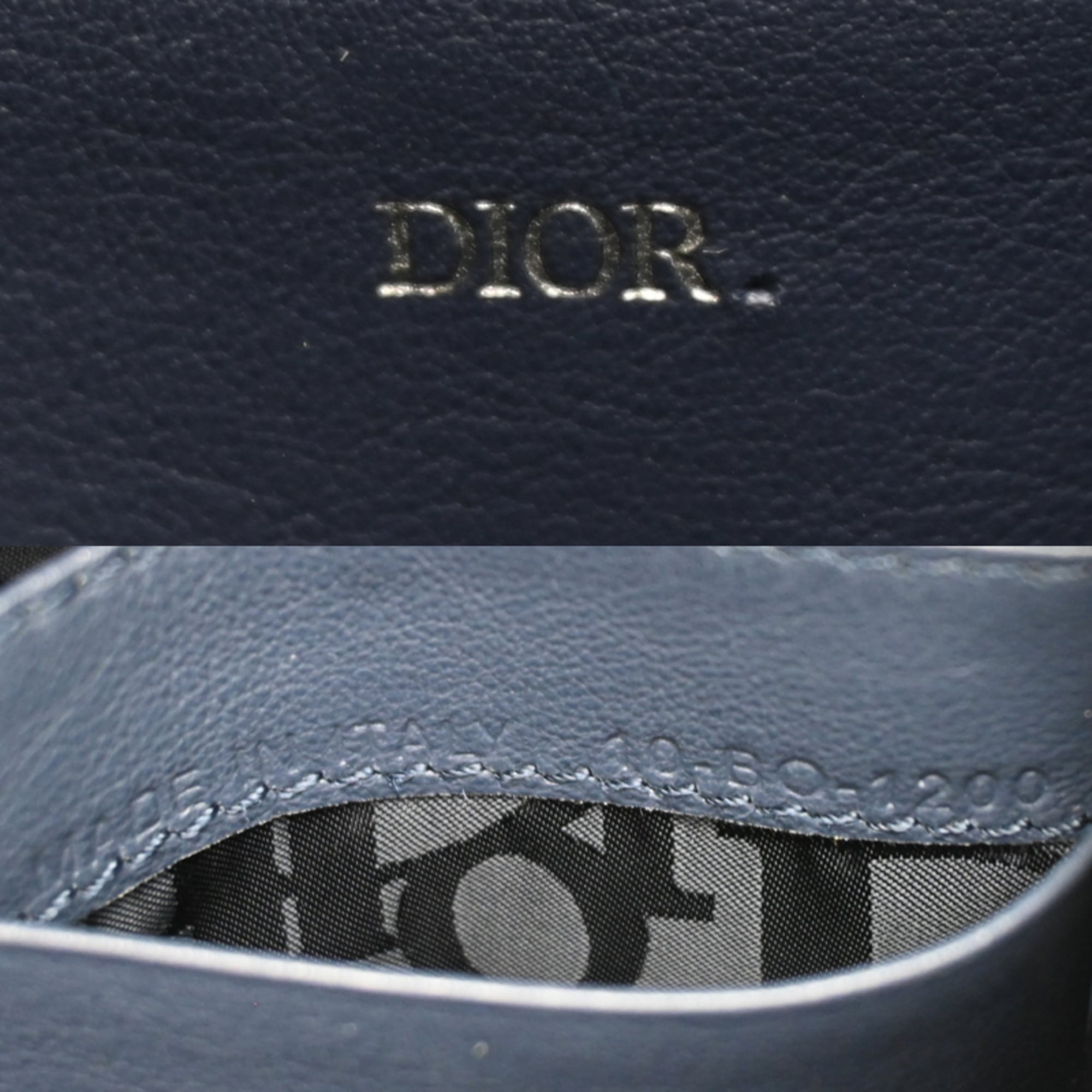 Dior Homme Navy Leather Shoulder Bag (Pre-Owned)