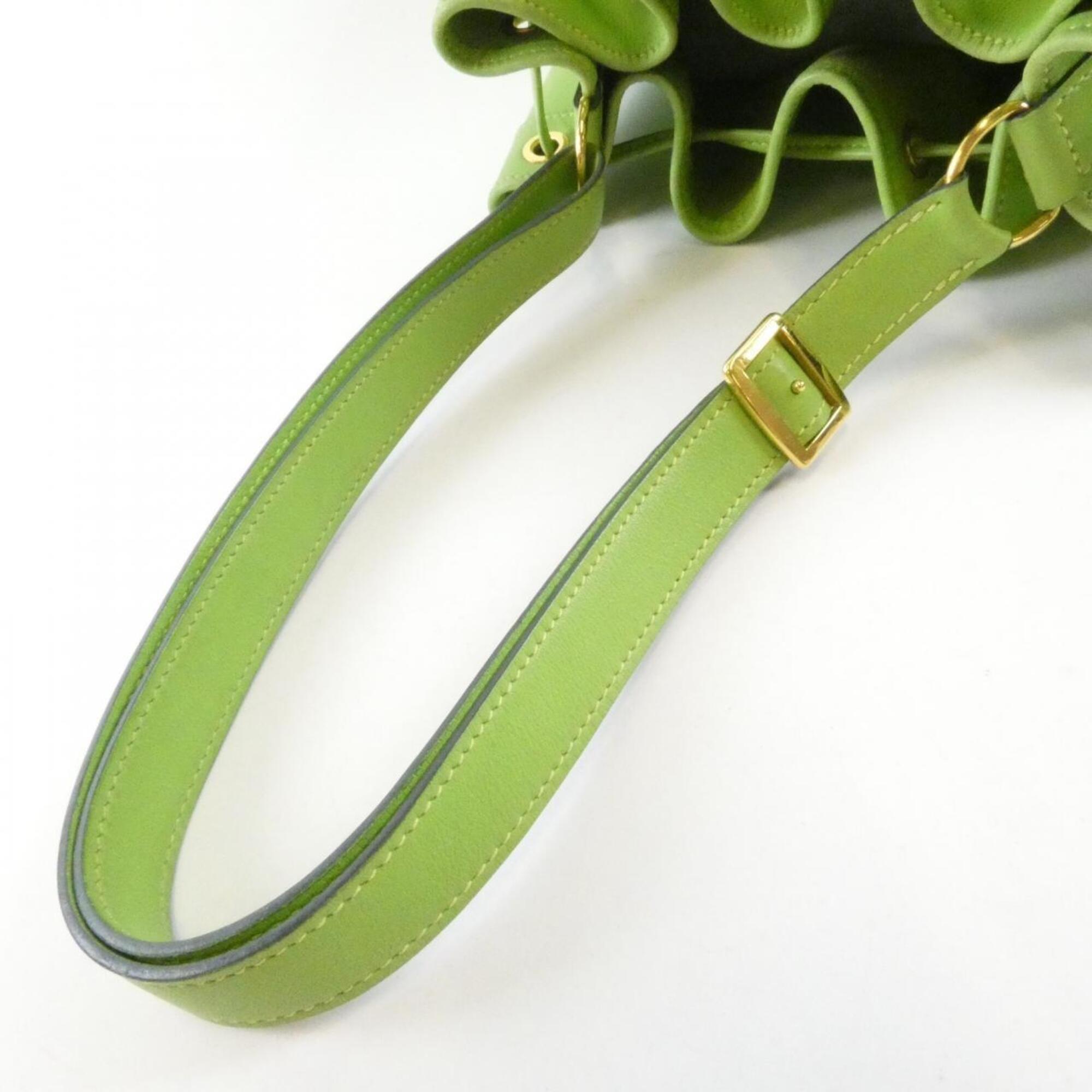 Hermes Apple Green Gulliver Leather Shoulder Bag (Pre-Owned)