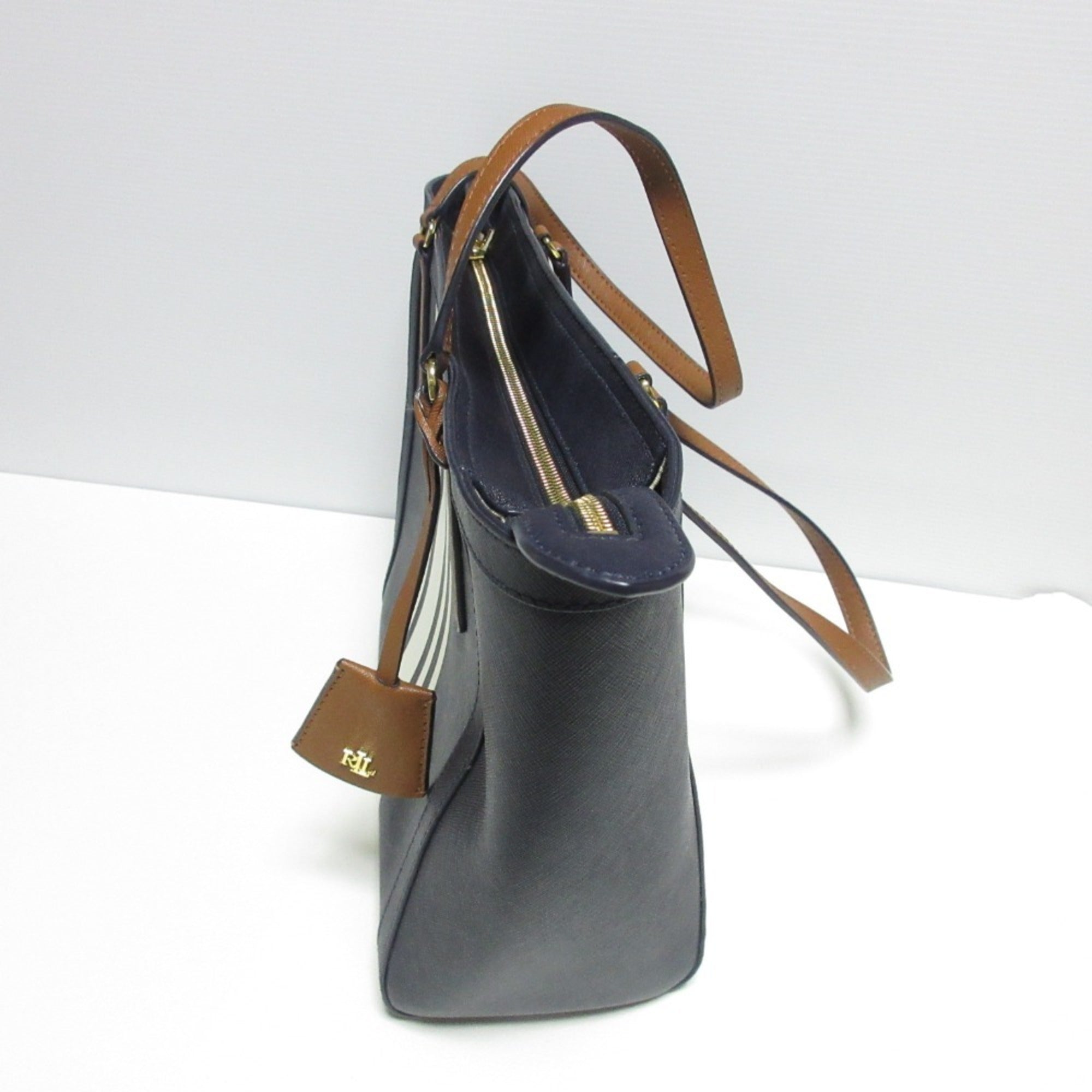 Ralph Lauren Navy Shoulder Bag Tote Bag (Pre-Owned)