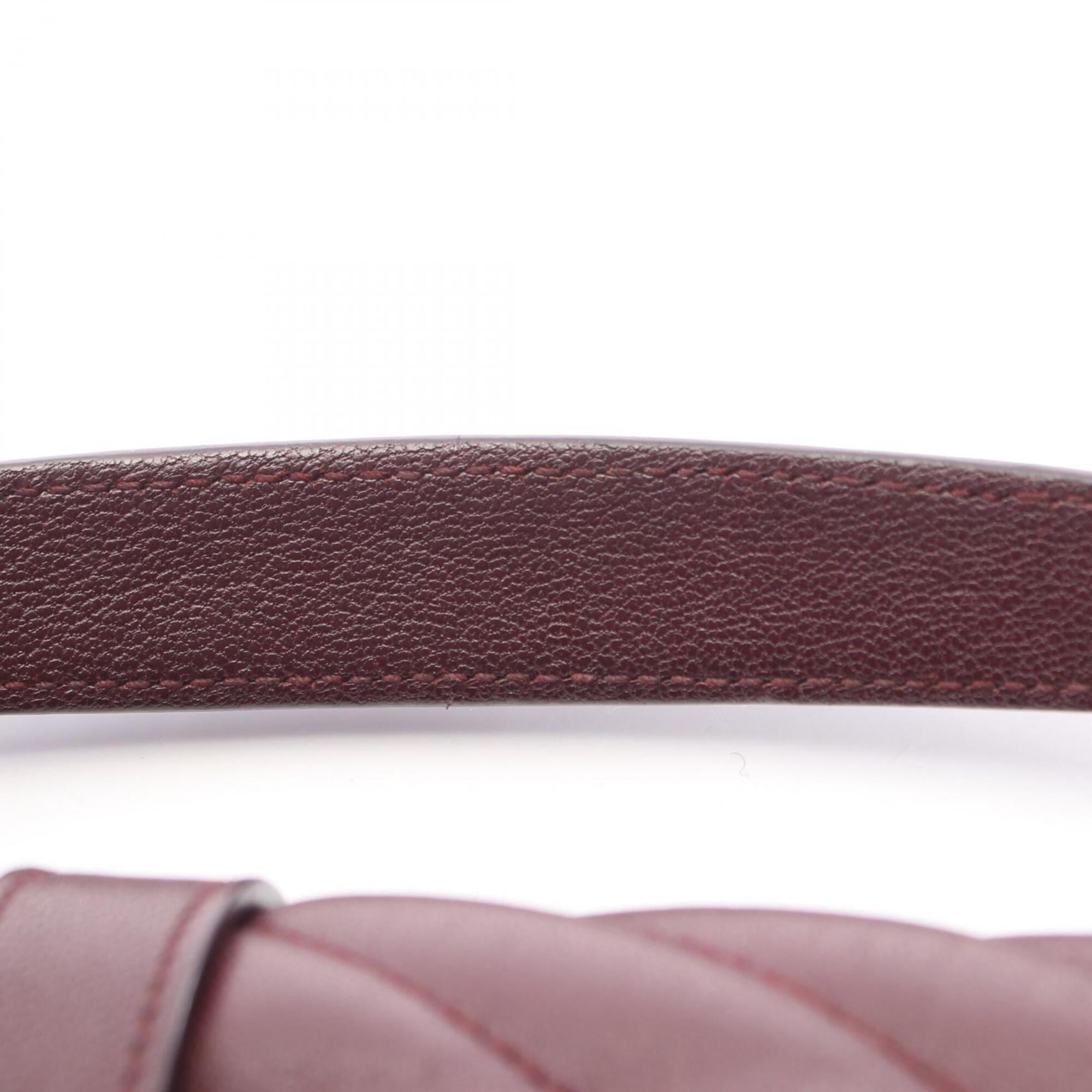 Saint Laurent Bordeaux Leather Handbag (Pre-Owned)