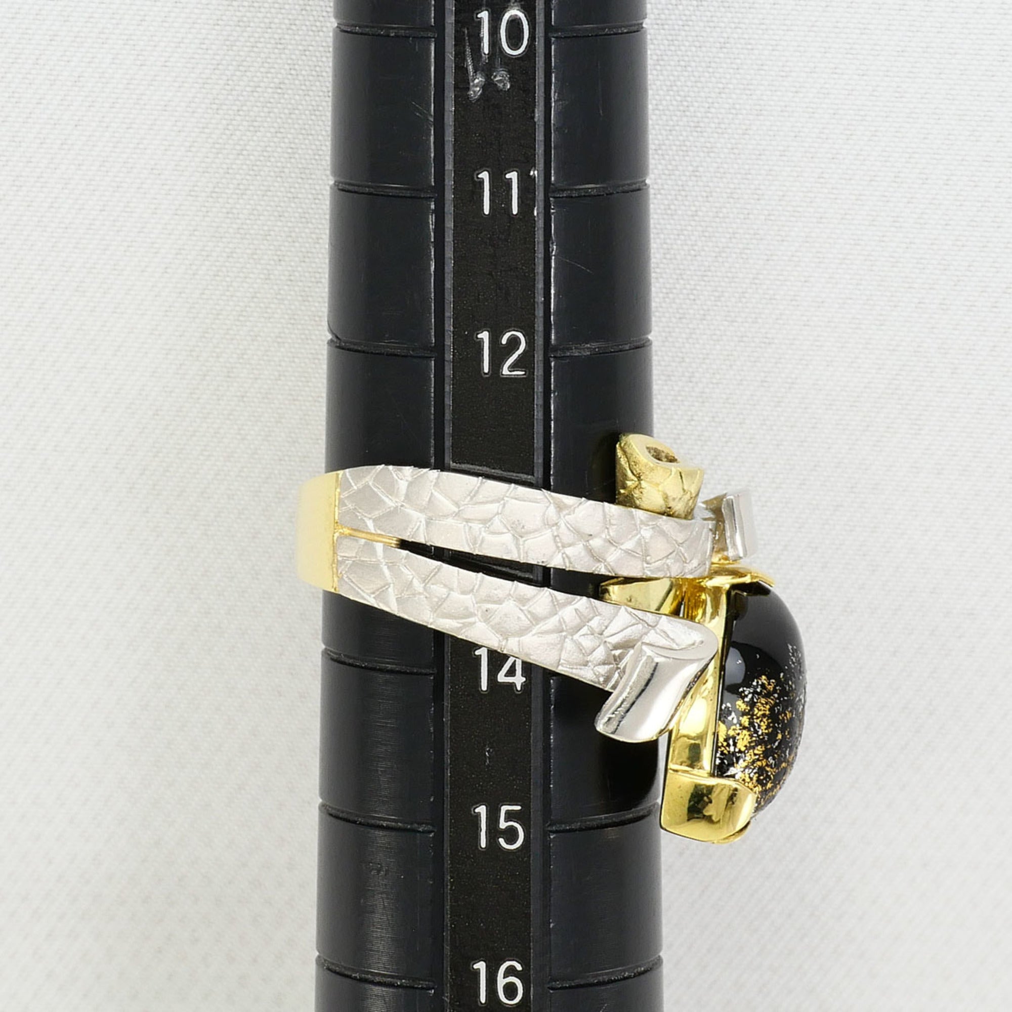 Unbranded Black Platinum Yellow Gold Yellow Gold (18K) Platinum 900 Band Ring (Pre-Owned)