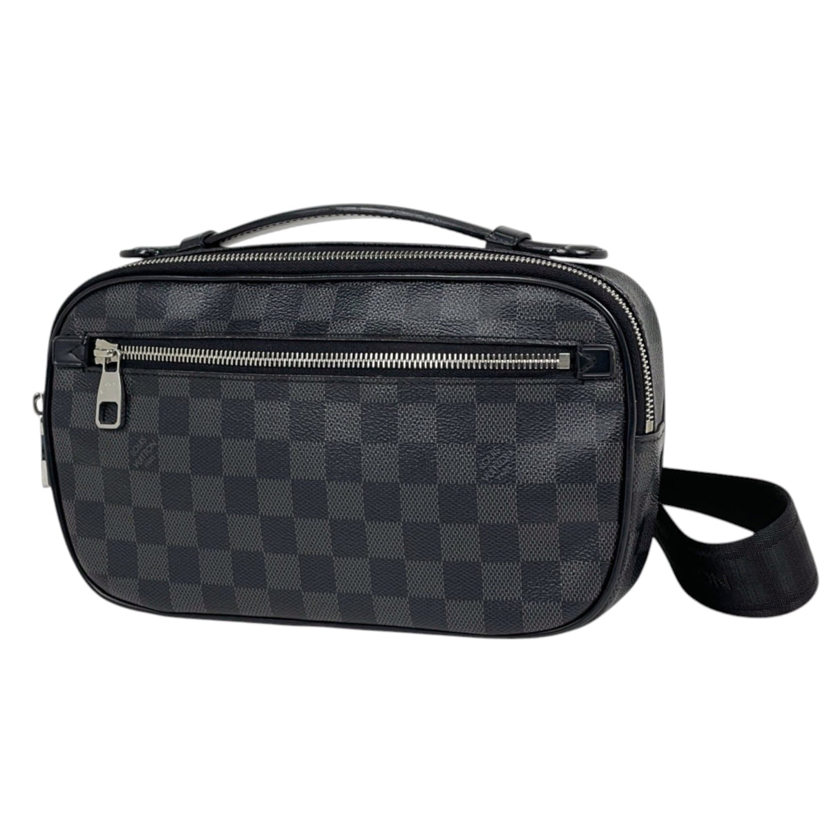 Louis Vuitton Noir Damier Graphite Fanny Pack Handbag Sling Bag (Pre-Owned)