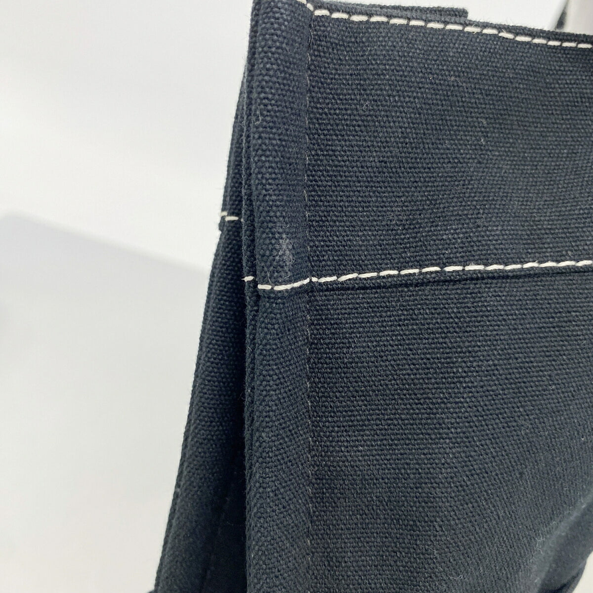 Hermes Black Canvas Tote Bag (Pre-Owned)