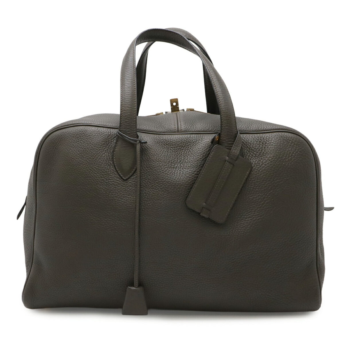 Hermes Olive Taurillon Clemence Leather Boston Bag (Pre-Owned)
